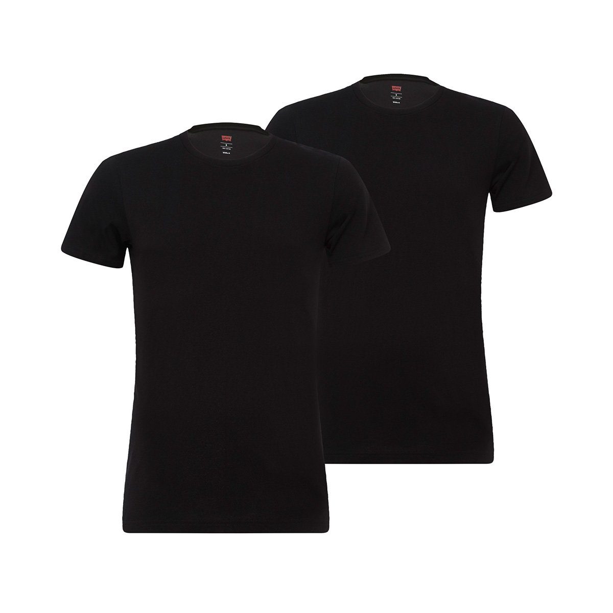 Herren Basic-Shirt mit Rundhalsausschnitt – Schwarz – M