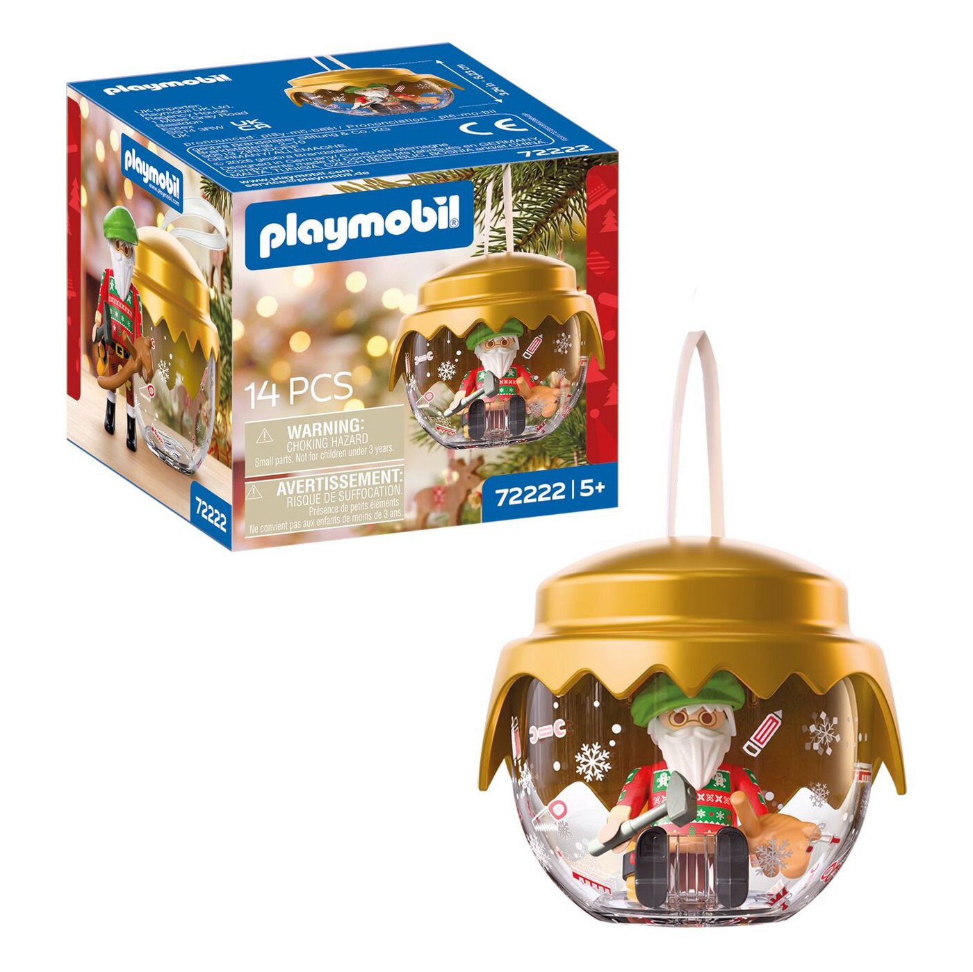 Playmobil® Weihnachtskugel: Spielzeugentwickler (72222), Christmas Konstruktions-Spielset, (14 St)