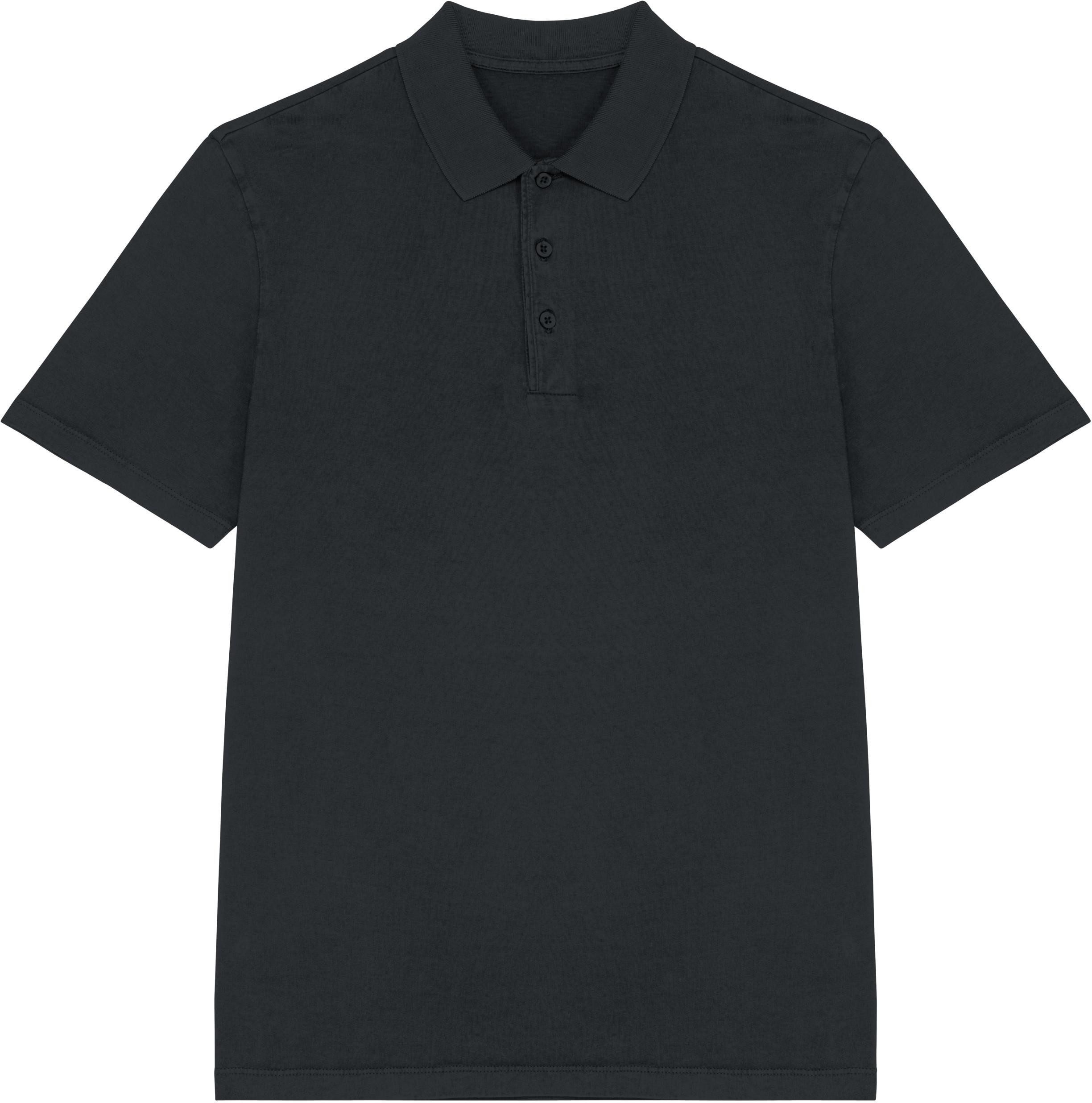 Poloshirt Umweltfreundliches ausgewaschenes Herren-Polohemd aus Jersey