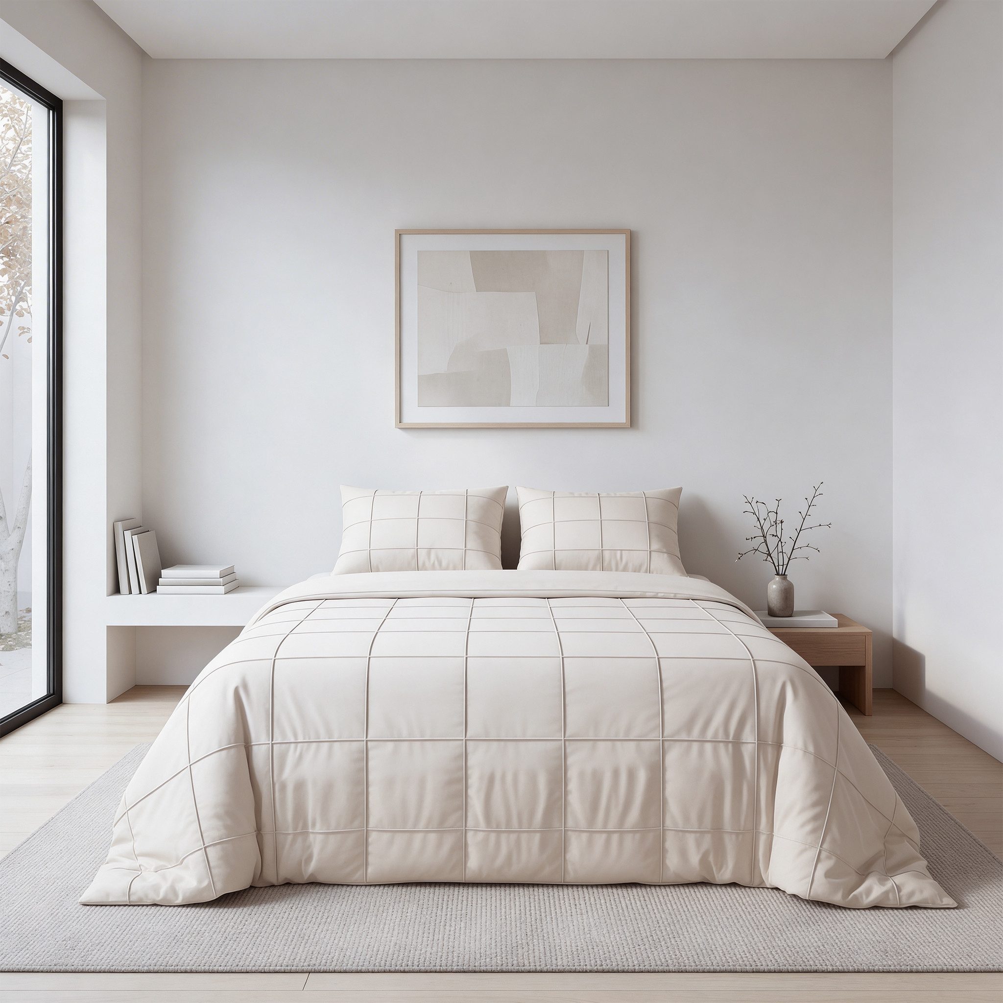 Sitheim-Europe Bettwäsche SLEEPTIME FRESH CHECK PINTUCK Bettbezug & Kissenbezüge, Mikrofaser, 3 teilig