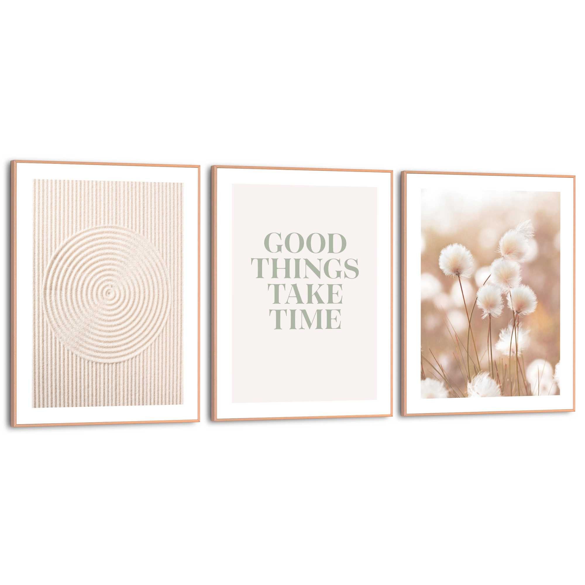 Reinders! Poster Nature, Schlafzimmer - Beige - MDF - Blumen und Pflanzen - 30x40 cm