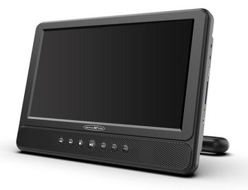 Reflexion DVD1052 Portabler DVD-Player (Akku, USB, 12V Auto-Adapter, 230V Netzteil, inkl. Kopfstützenhalterung)