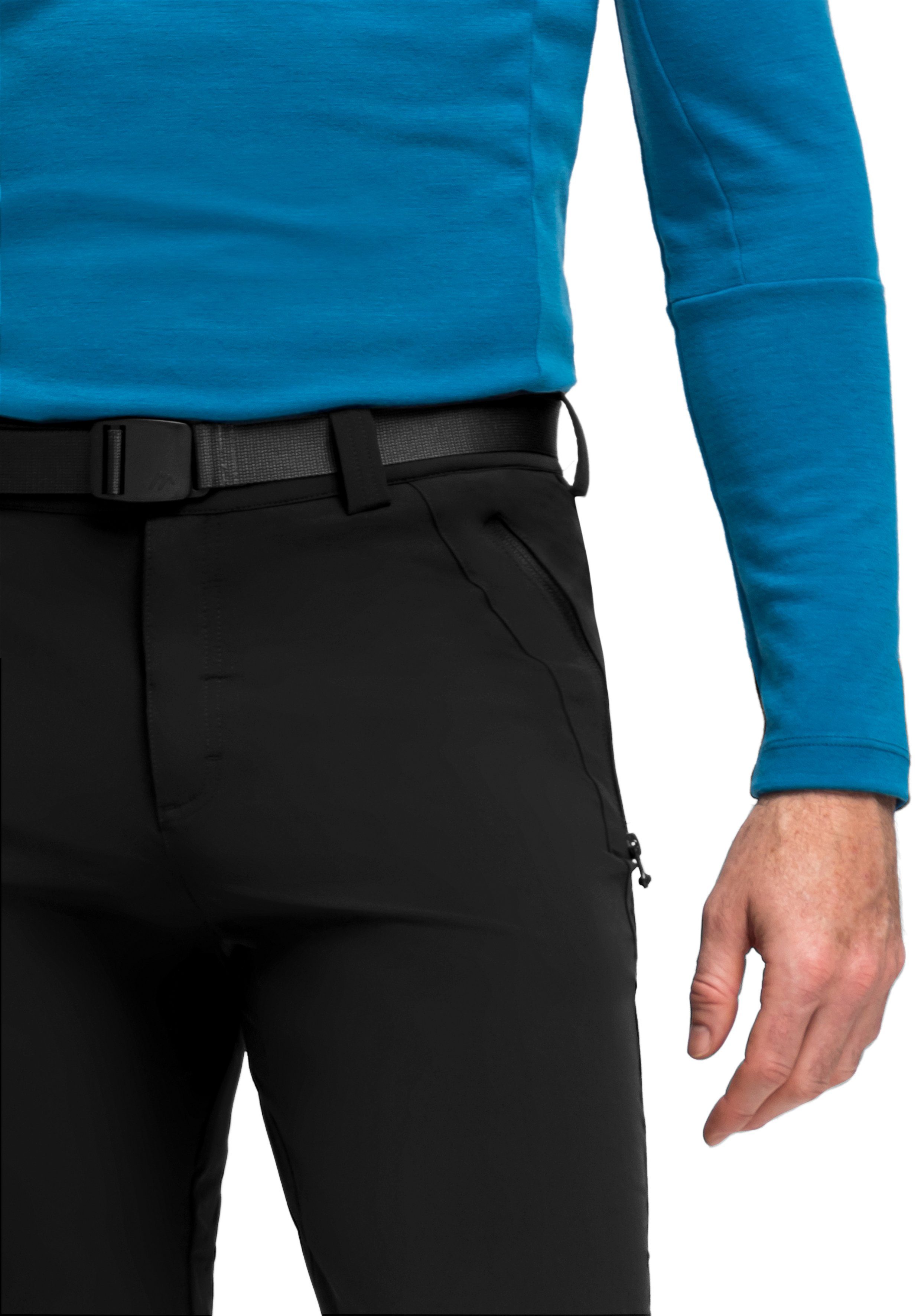 Maier Sports Funktionshose Naturno Herren Outdoorhose, robuste Trekking-Hose, 3 Taschen und Gürtel