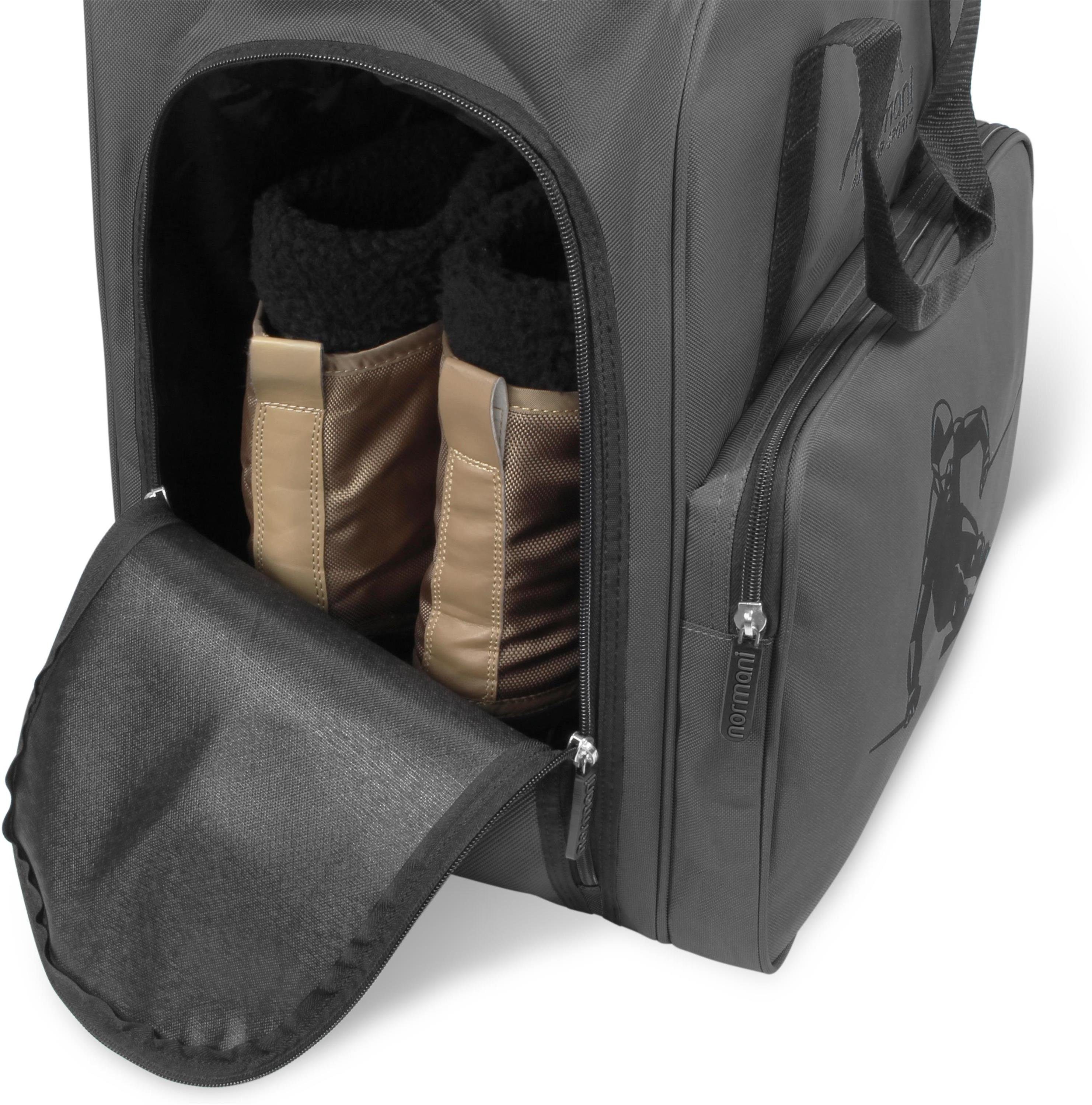 normani Sporttasche Skitasche 53 l Alpine Depo, Skischuhtasche mit separatem Helmfach und Rucksackfunktion