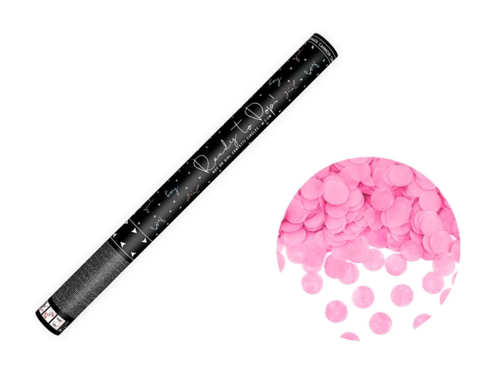 partydeco Konfetti Konfettishooter Ready to pop 60 cm, Rosa