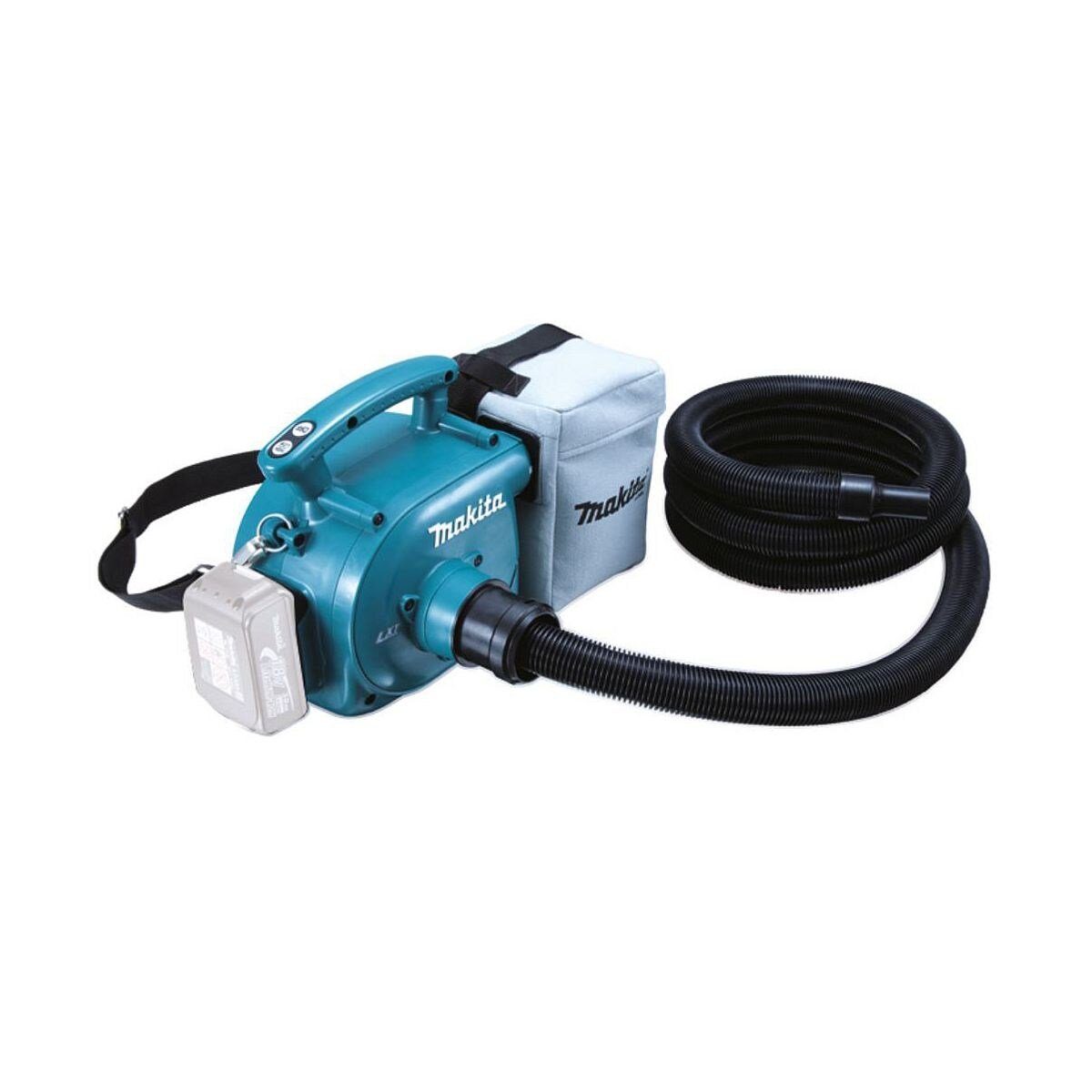 Makita Akku-Handstaubsauger DVC350Z, (ohne Akku), 18 V, mit 3 Liter Staubsack