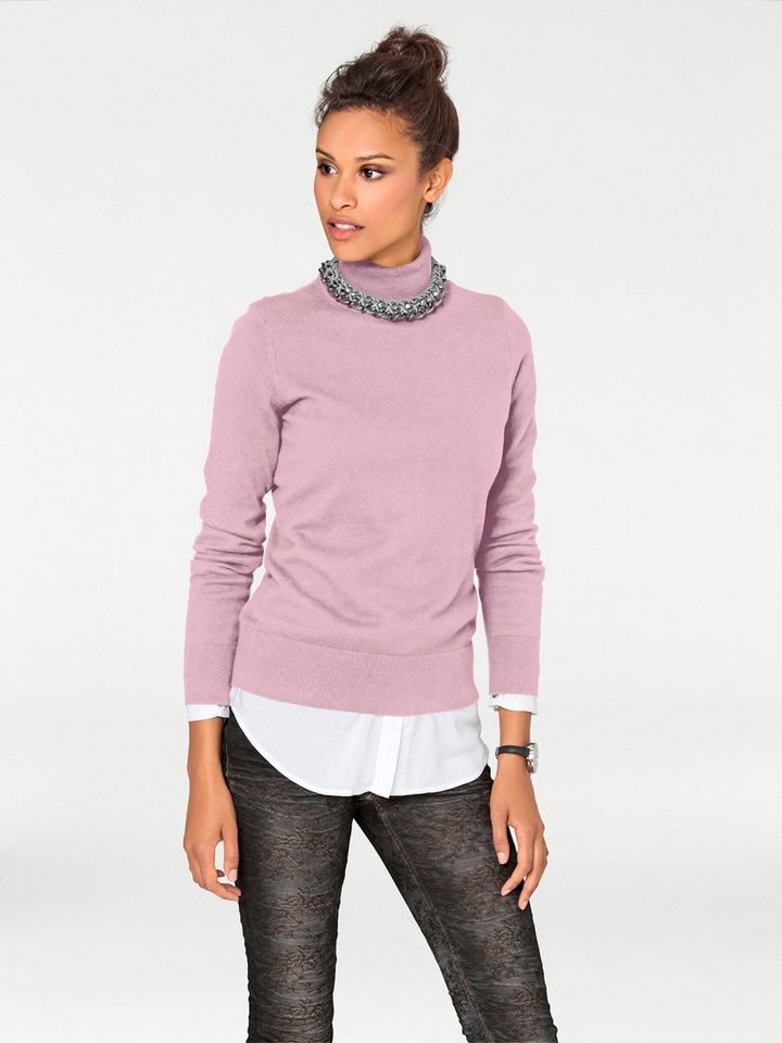 heine Strickpullover Rollkragen-Pullover Langarm Feinstrick