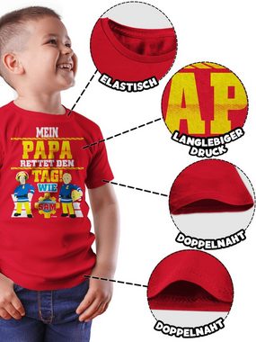 Shirtracer T-Shirt Mein Papa rettet den Tag wie Sam & Penny Feuerwehrmann Sam Jungen