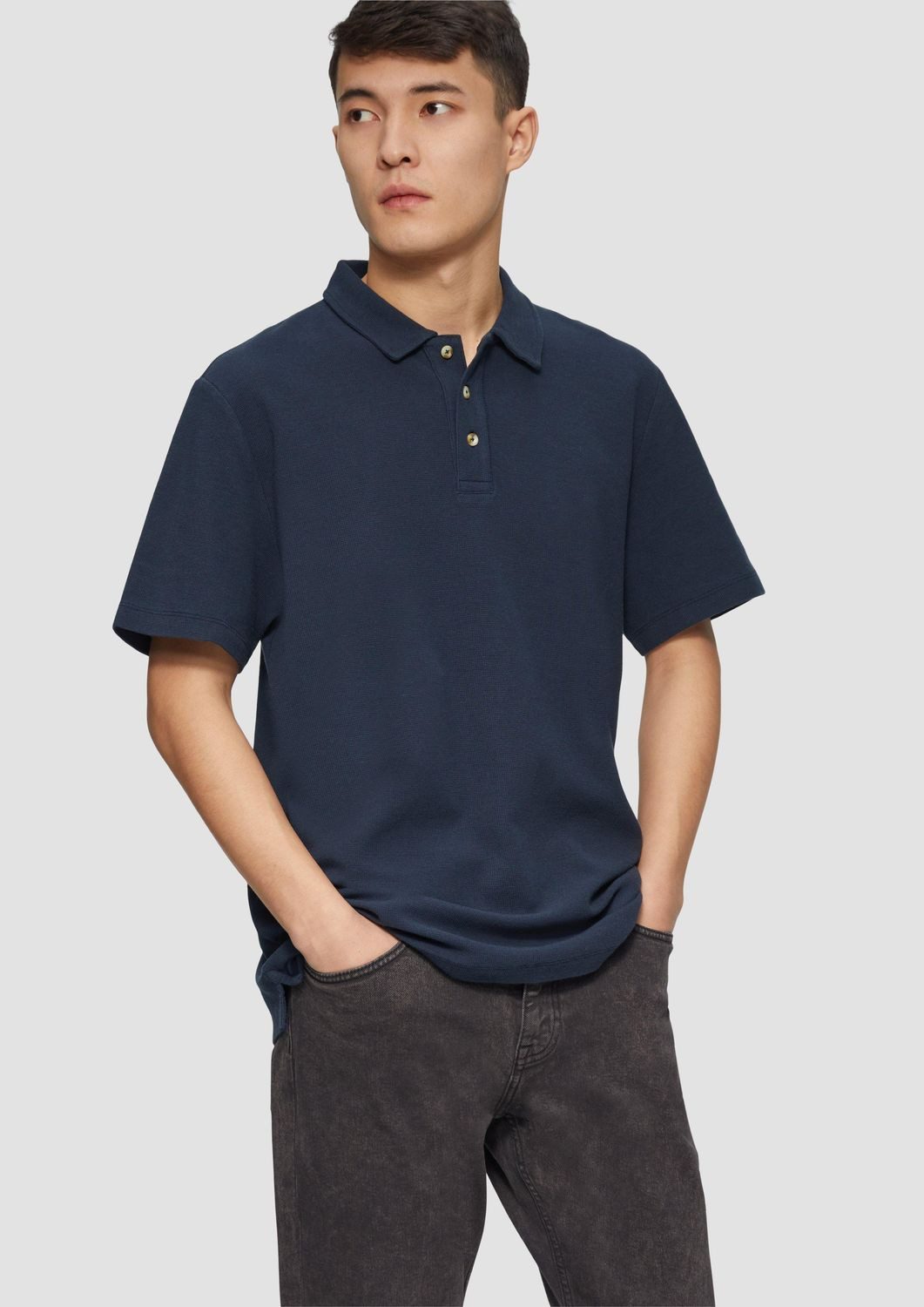 s.Oliver Poloshirt Poloshirt mit Waffelstruktur und günstig online kaufen