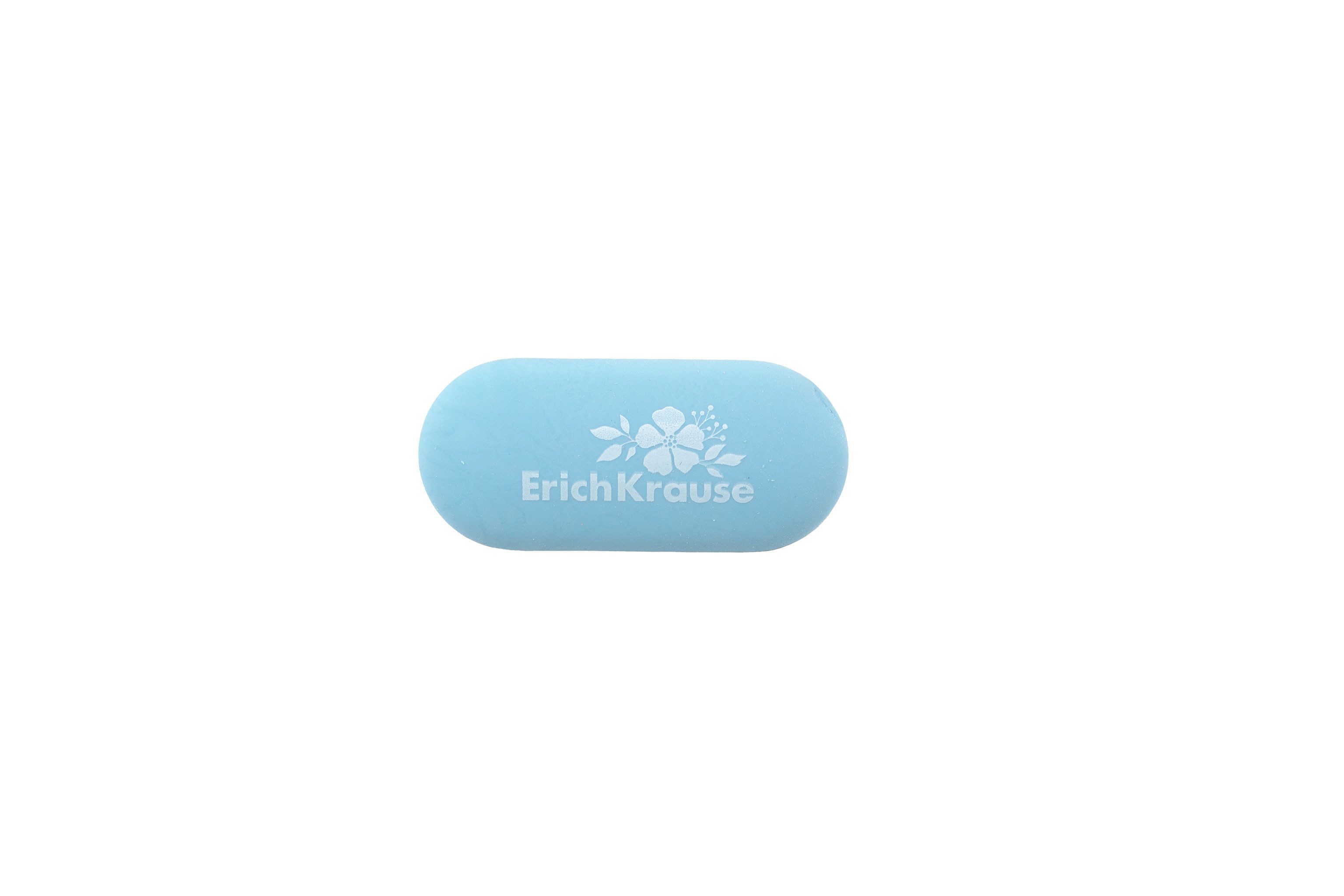 Erich Krause Radiergummi, Radiergummi 5,5cm Blumenmotiv weich & staubfrei 1 Stück sort. Pastell