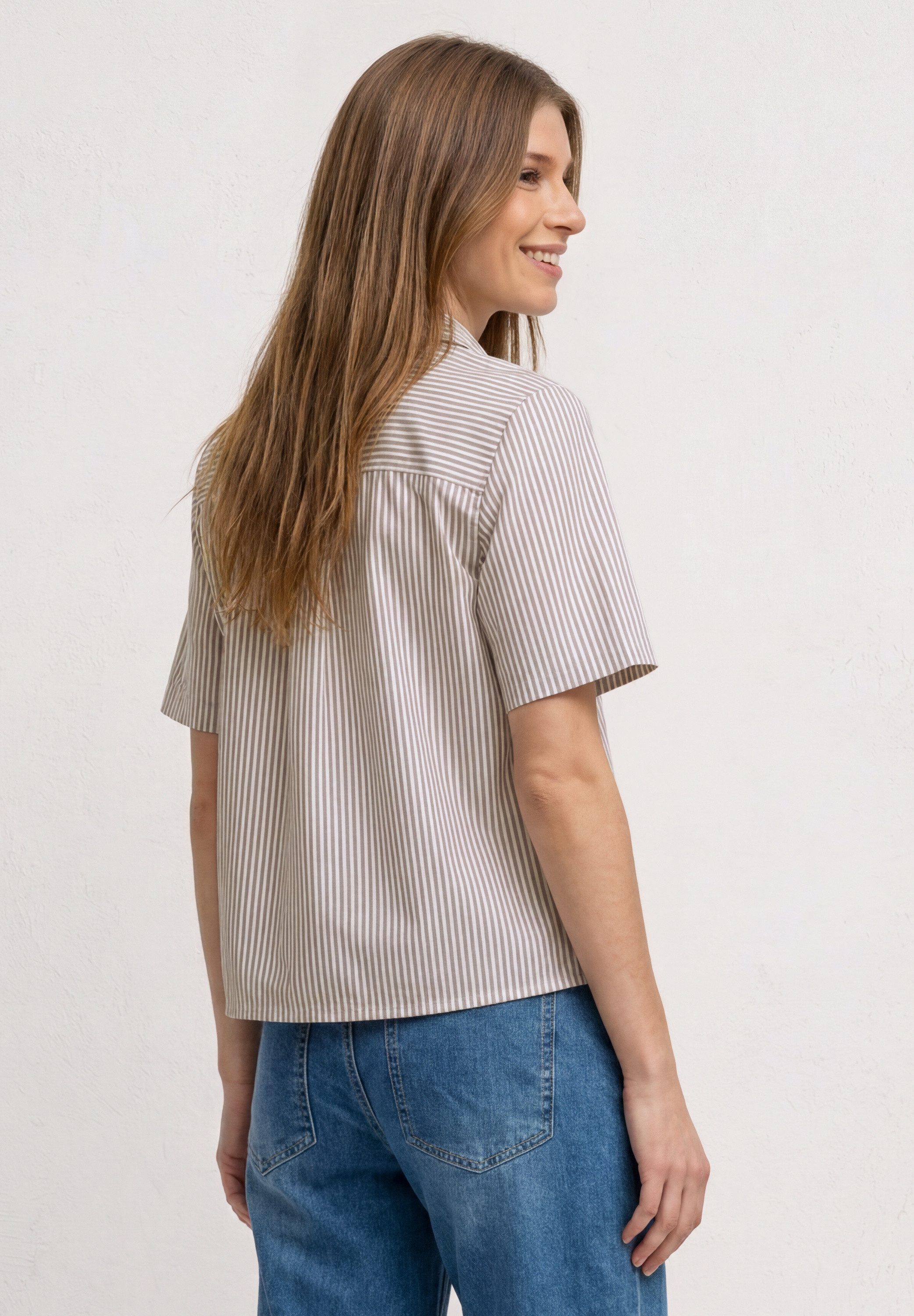 STREET ONE Hemdbluse aus reiner Baumwolle