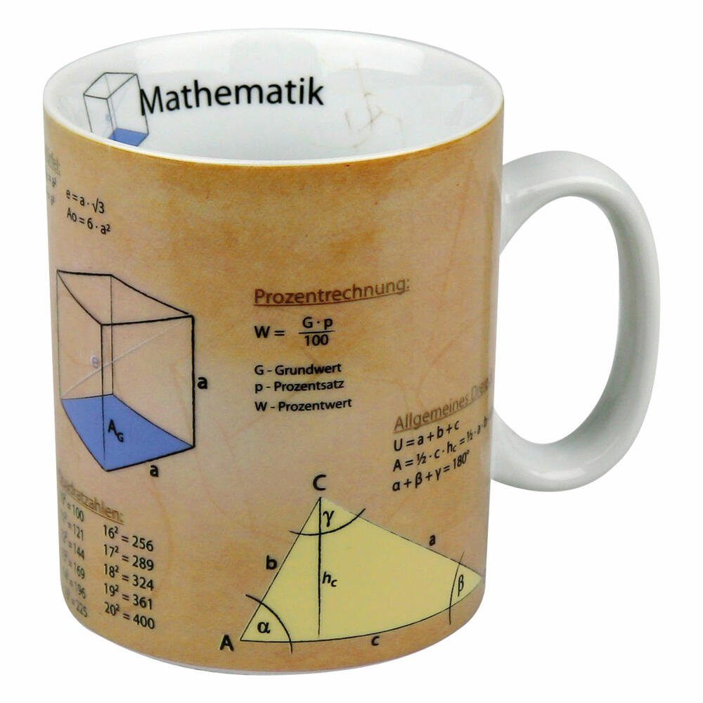 Könitz Becher Wissensbecher Mathematik 460 ml, Porzellan