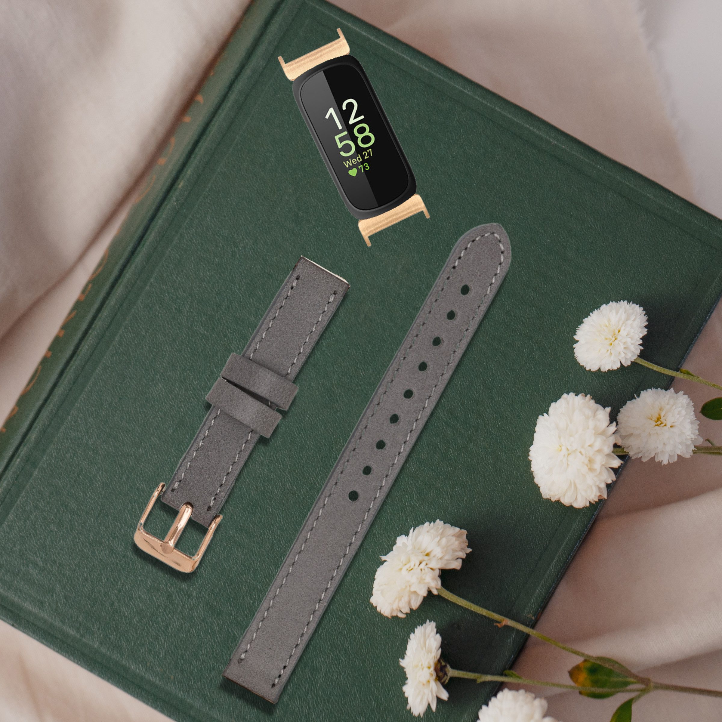 Renna Leather Uhrenarmband Fitbit Inspire 1 2 3 Leder Smart Uhrenarmband