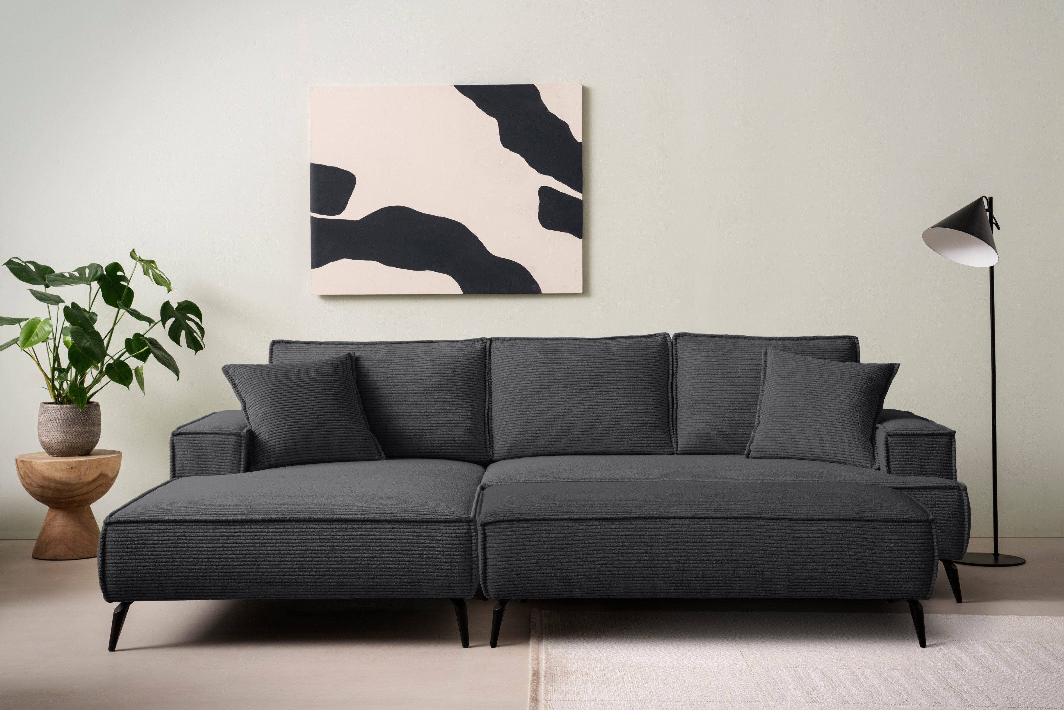 andas Sitzgruppe TVINNU, Polsterecke L-Form, Schlaffunktion, mit Табуретки, (Set), Set, stellbar zum Schlafsofa (Krokodilverbinder)
