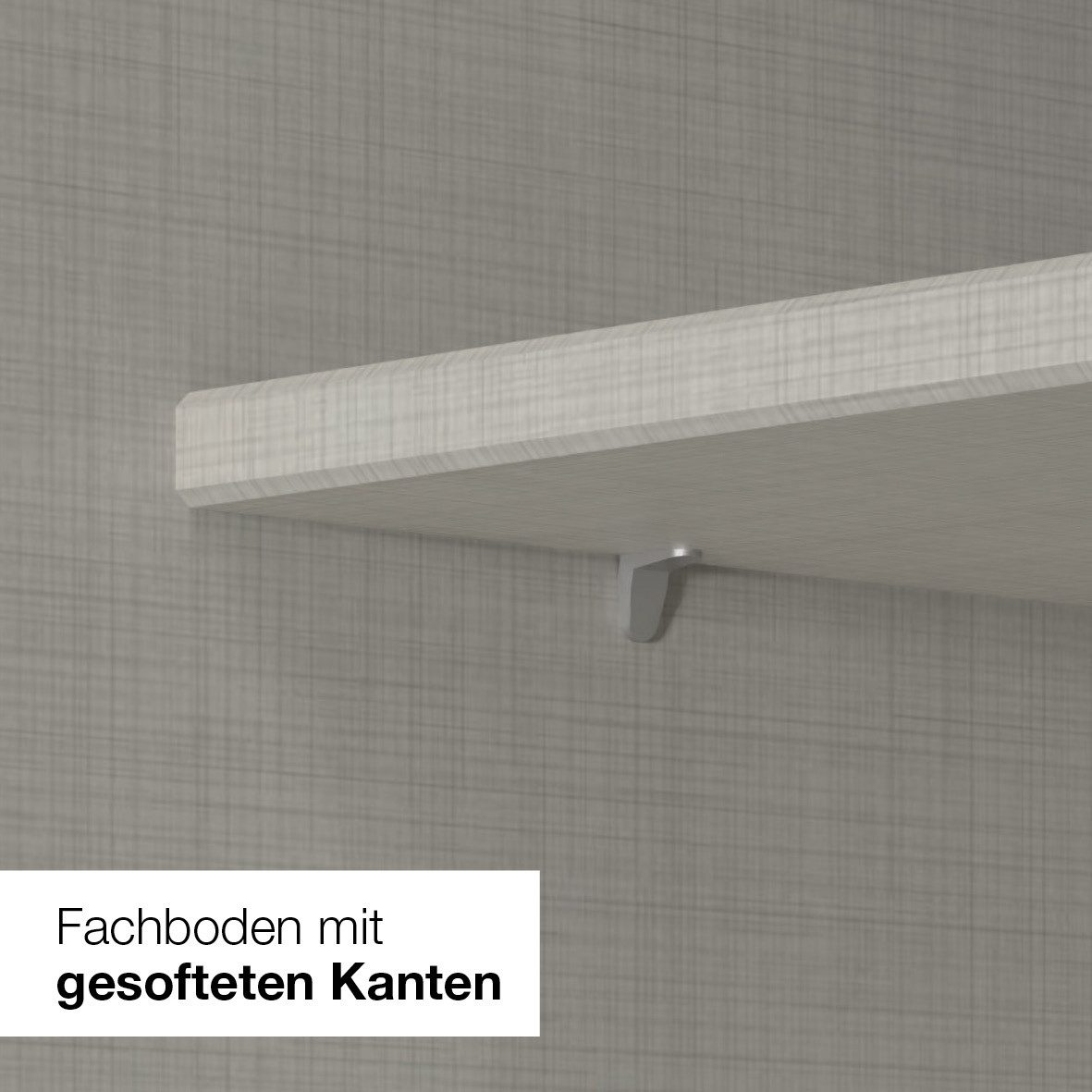 möbel-direkt.de Kleiderschrank Joker in Weiß mit Graphit (komplett, 1-St., Drehtürenschrank, begehbarer Eckkleiderschrank) Made in Germany