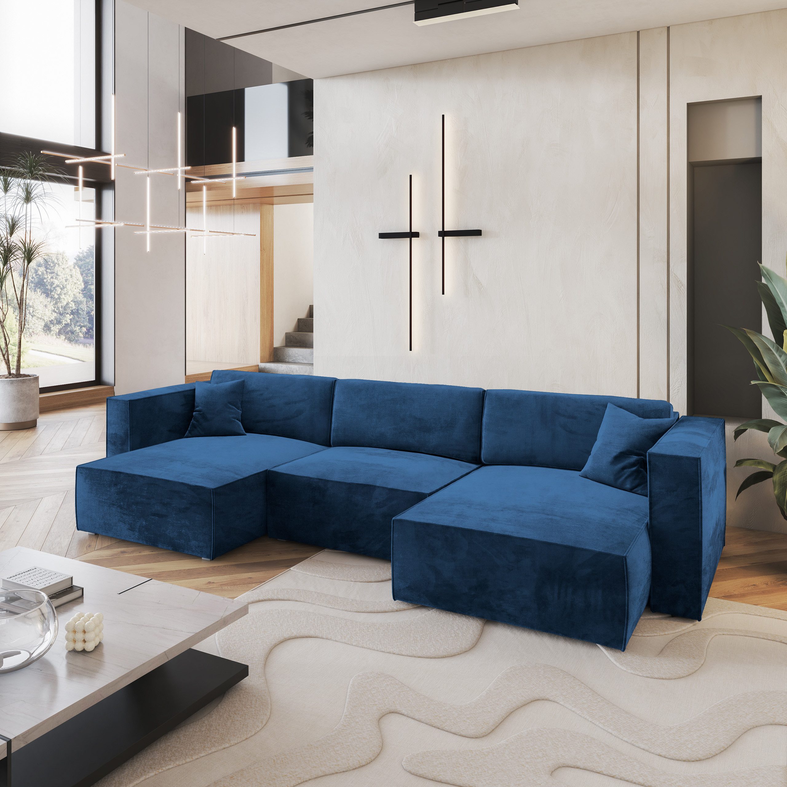 Masseno Ecksofa SARMO mit Schlaffunktion U-Form, günstig online kaufen