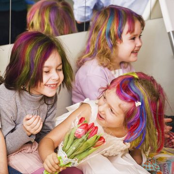 Navaris Haarreif Kinder Haarfarbe für Haare - 8 Farben - Kreide Set, 1-tlg.