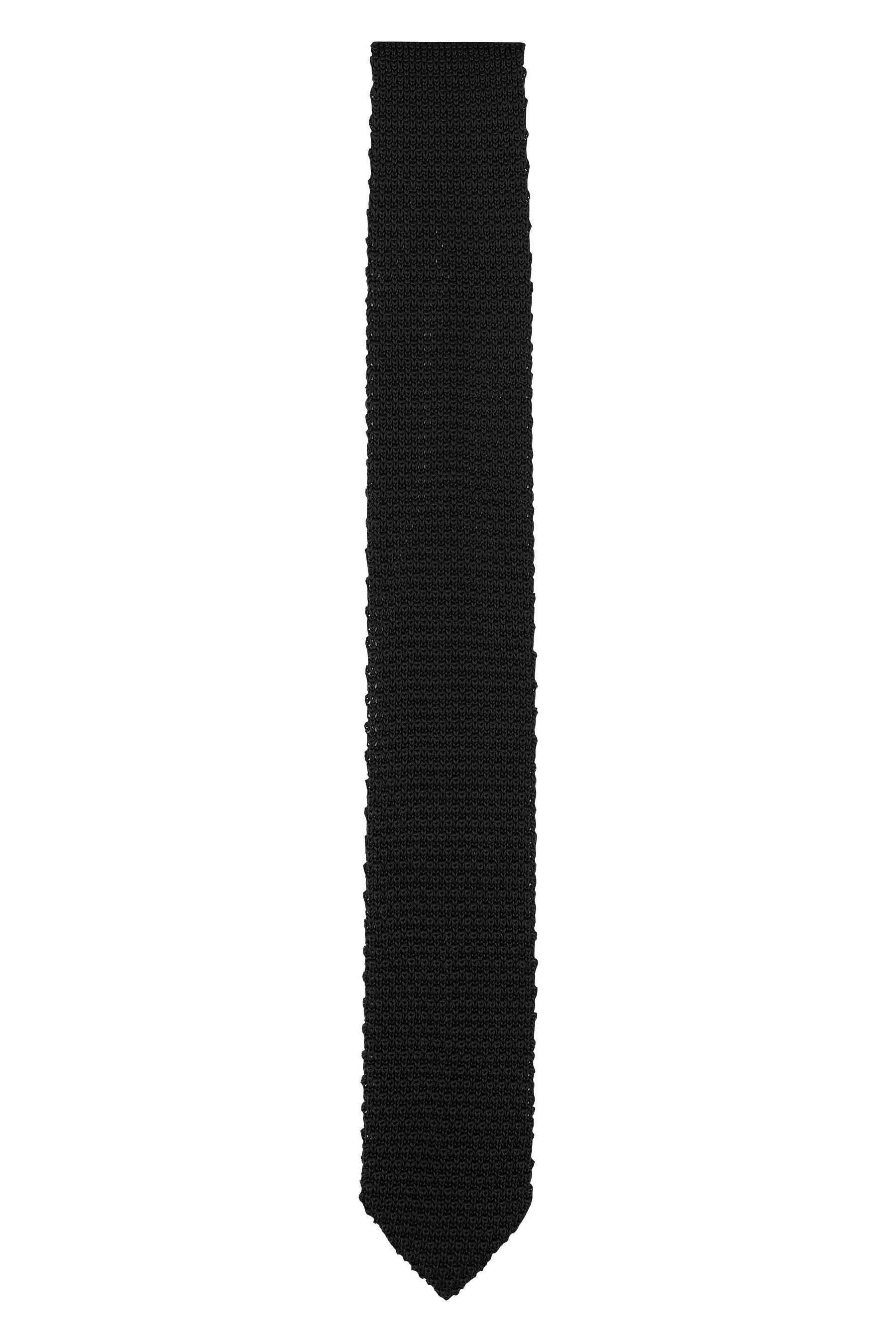 Krawatte Next Schmale (1-St) Black Strickkrawatte-Slim