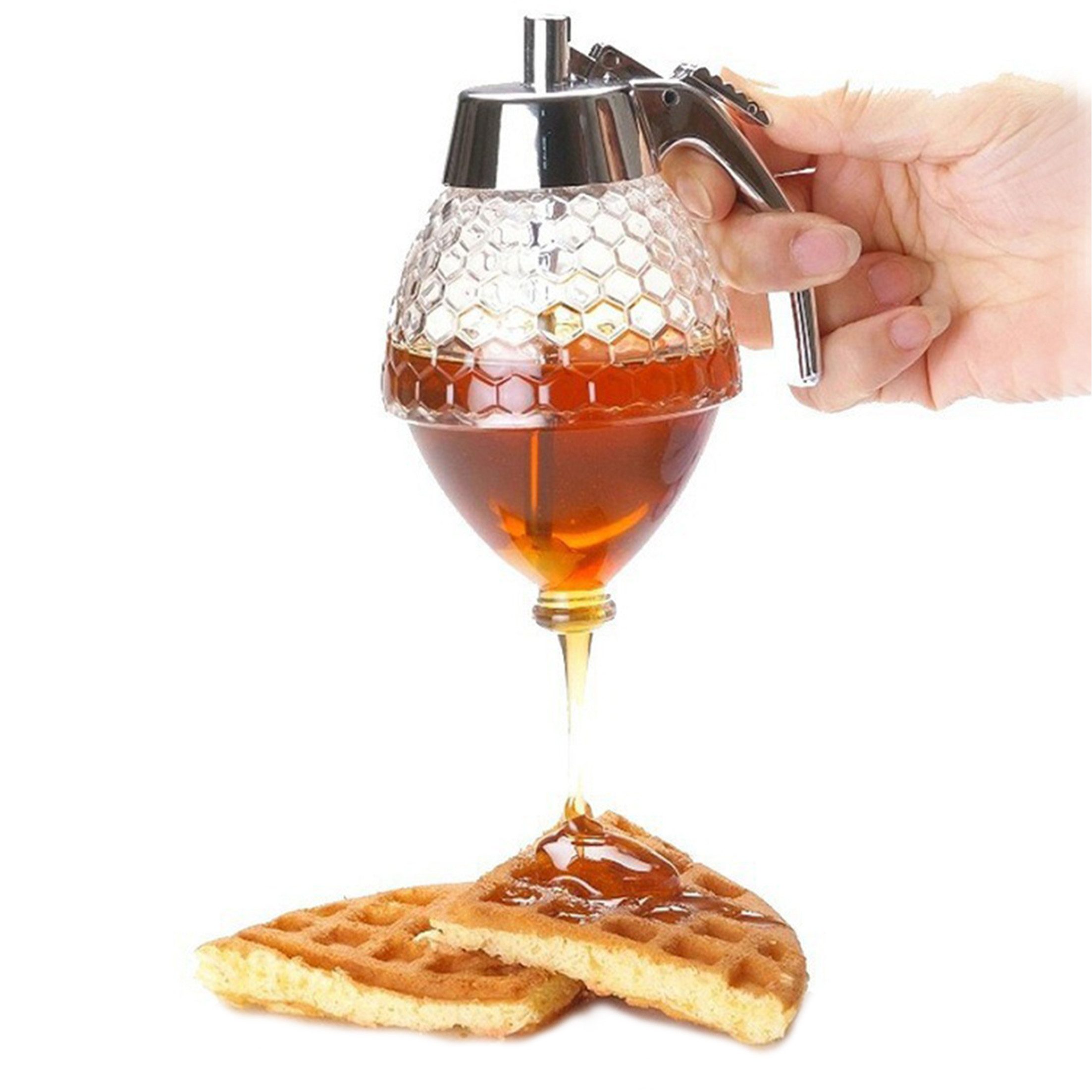 KINSI Honigglas Баночки для меда, Honigspender, Spender, Sirupgläser, Банки для варенья, (1-tlg), Dosierpumpenspender für Honig/Sirup/Marmelade