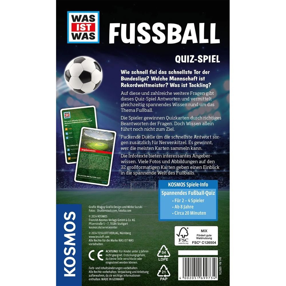 Kosmos Spiel Was ist Was Fußball Quiz-Spiel