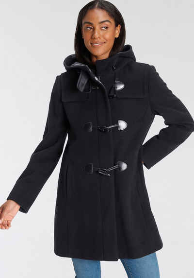GIL BRET Winter-Mantel klassischer Damen Woll-Mantel Freizeit-Jacke mit Kapuze T 