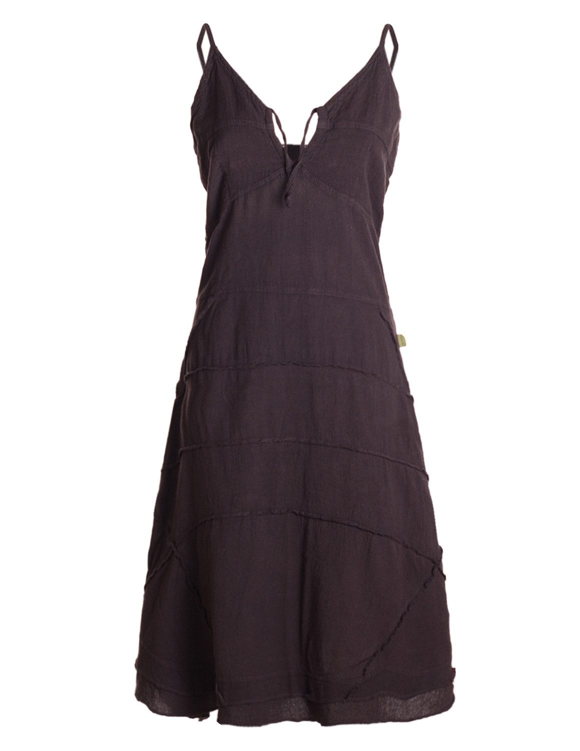 Vishes Sommerkleid Damen Kleid Handgewebt Baumwolle Spaghettiträger Schnürung Alternative Mode, Boho, Hippie, Ethno, Festival