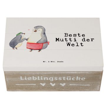 Mr. & Mrs. Panda Dekokiste Pinguin Beste Mutti der Welt - Weiß - Geschenk, Mutter, Kiste, Gesche (1 St)