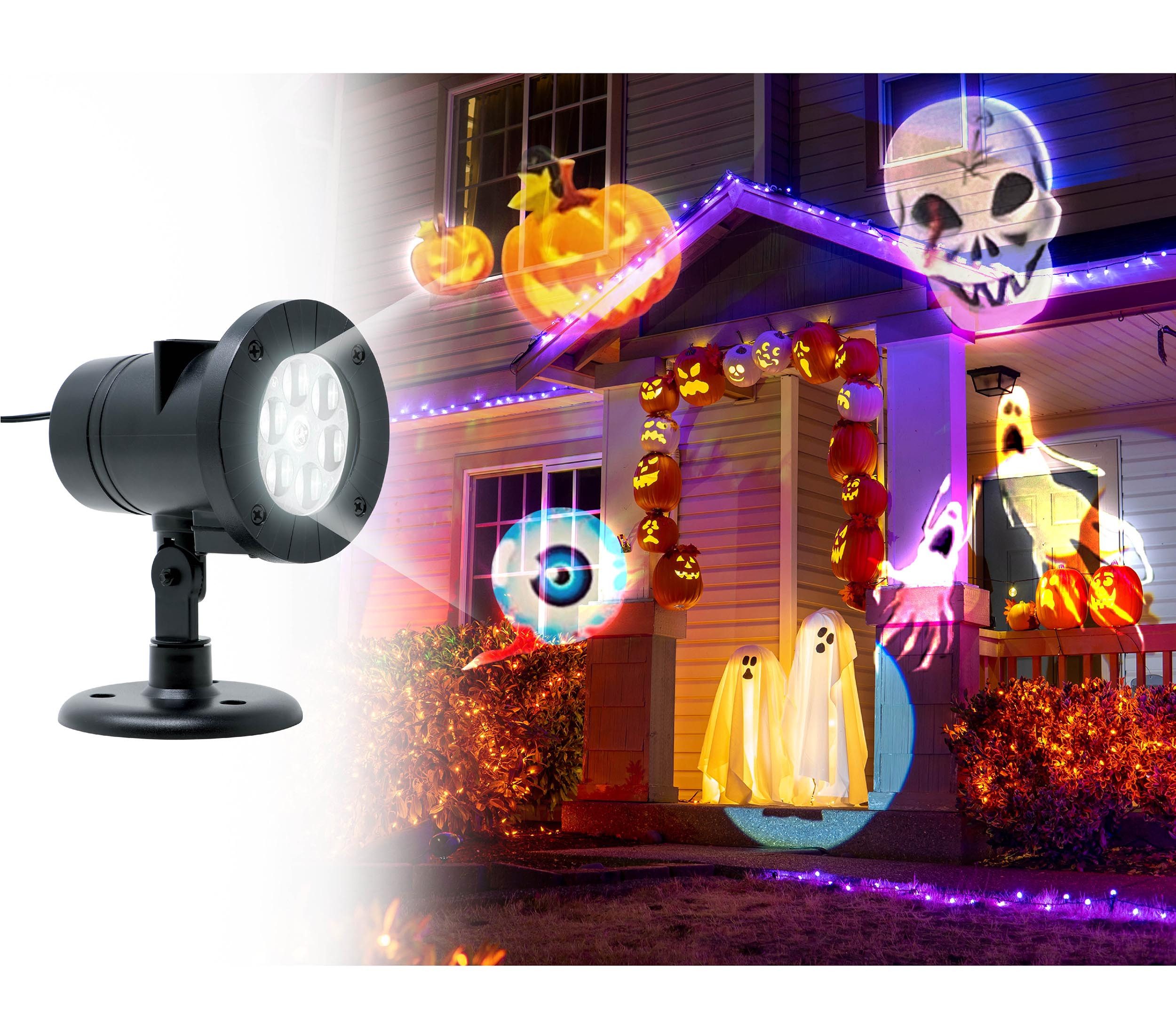 Fiestas Guirca Kostüm, Halloween Projektionslichter Spukhaus Kürbis Geist Lebendig Grusel De
