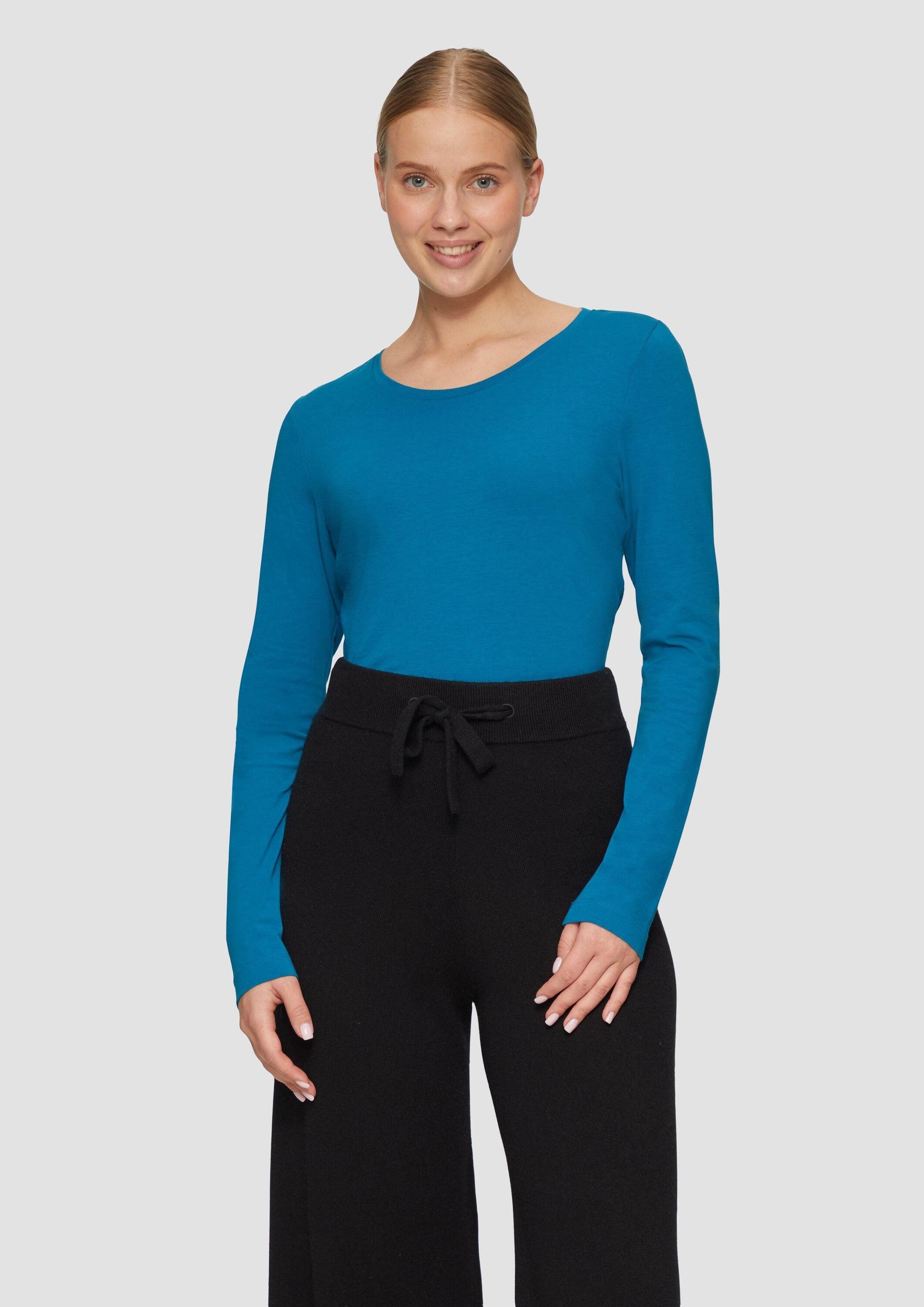 s.Oliver Langarmshirt T-Shirt Longsleeve aus Baumwollstretch günstig online kaufen