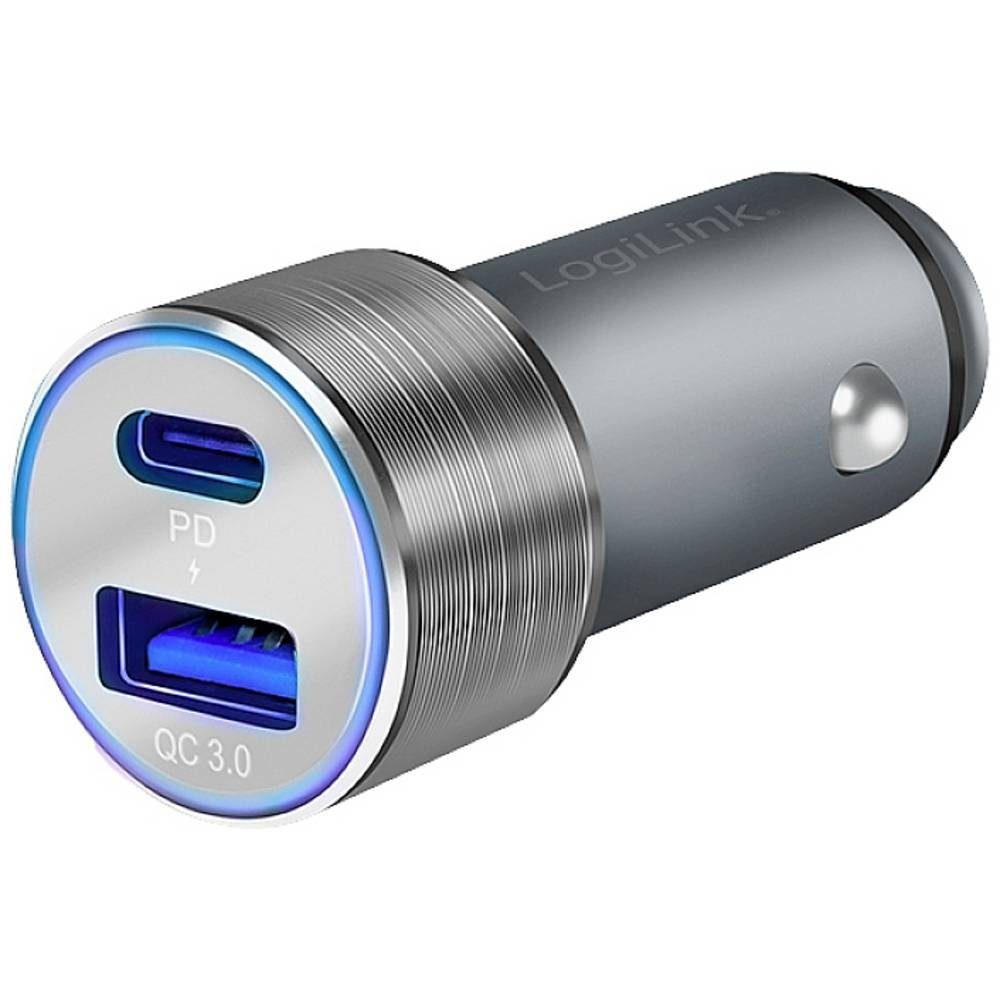 LogiLink USB-Kfz-Ladeadapter, 1x USB-C® PD, 1x USB-A QC, 36 W PA0252 USB-Ladegerät (USB Power Delivery (USB-PD)