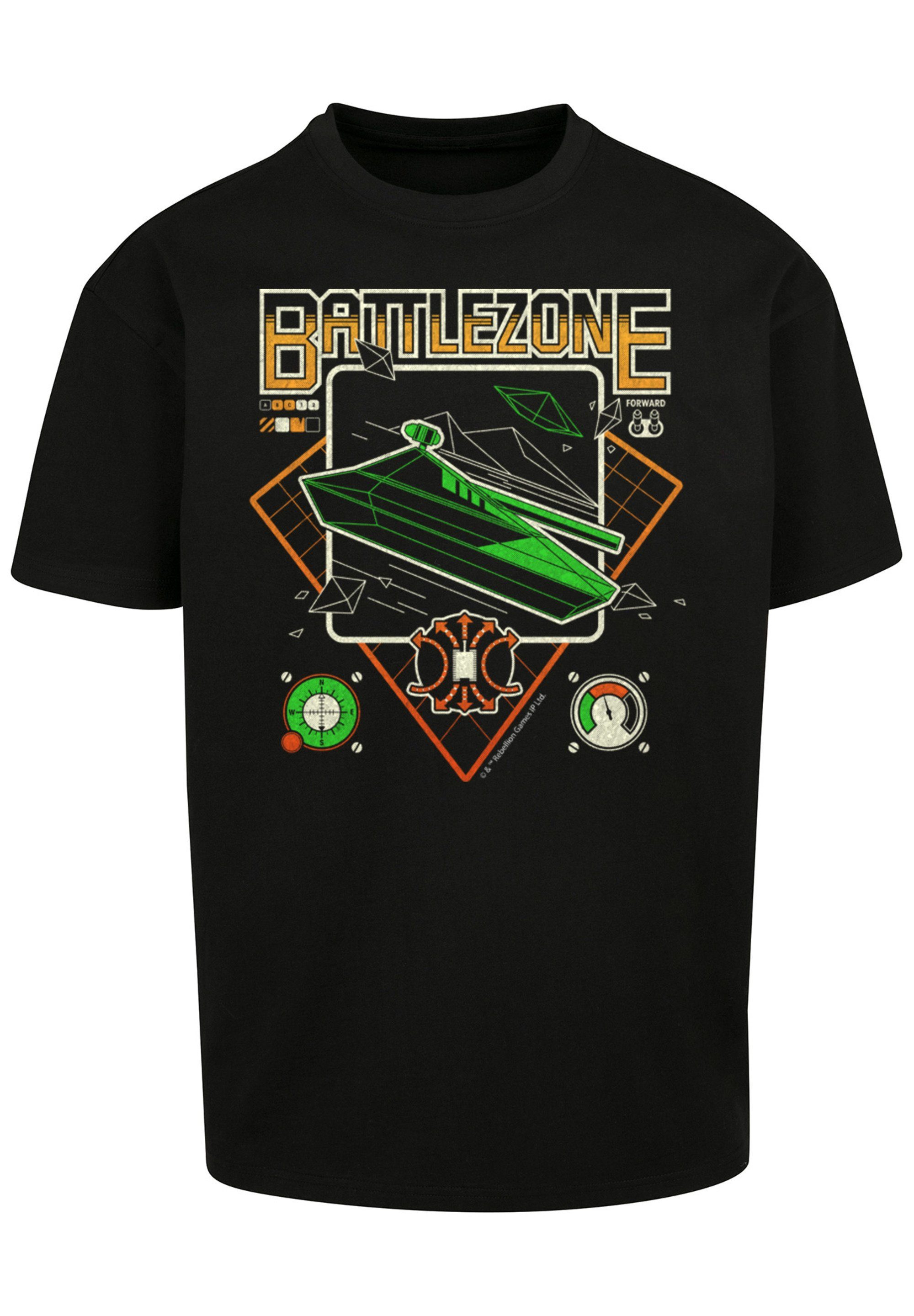 Retro BATTLEZONE schwarz Print T-Shirt F4NT4STIC Gaming SEVENSQUARED