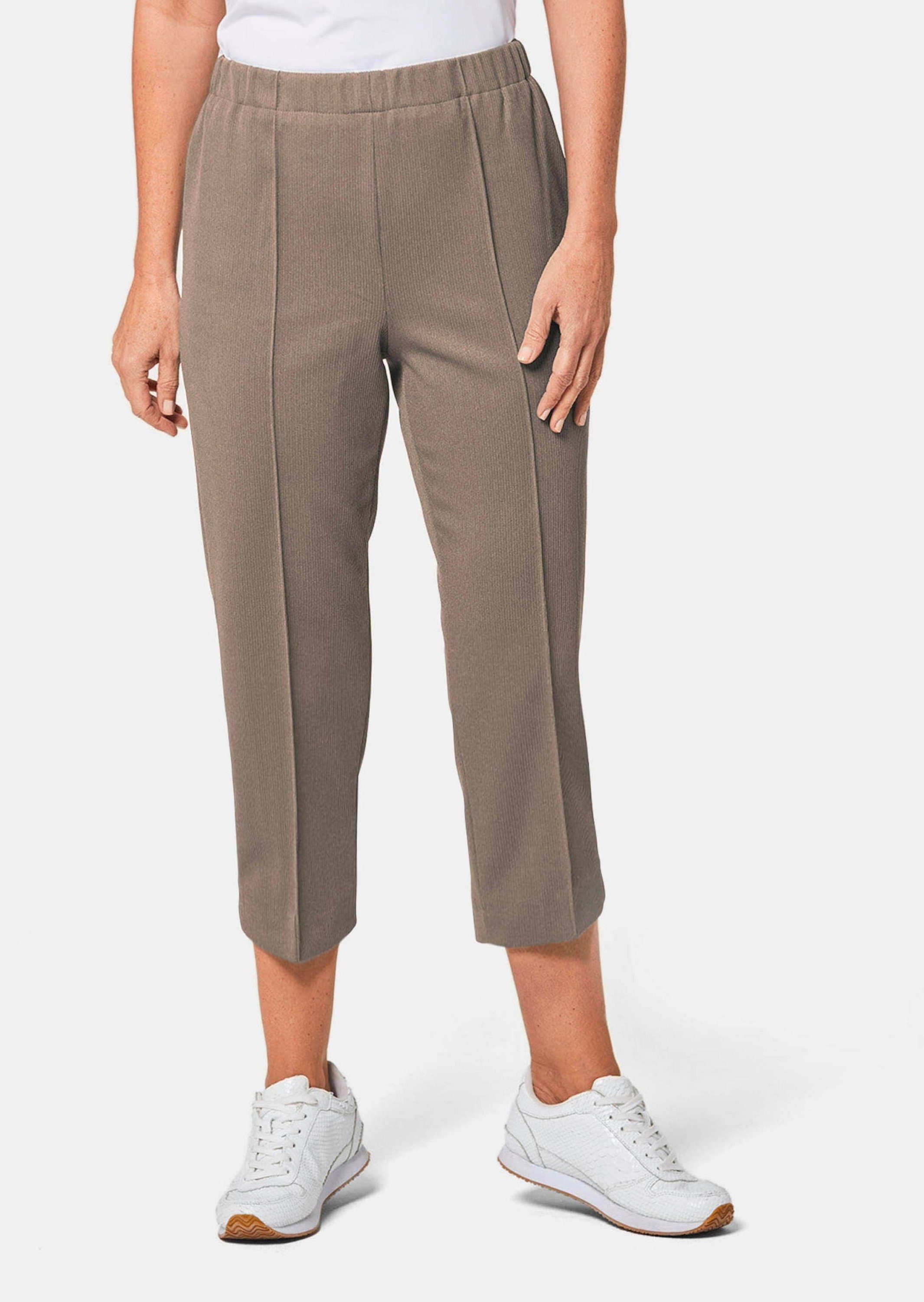 GOLDNER Caprihose Kurzgröße: Trageangenehme 7/8-Rippenhose günstig online kaufen