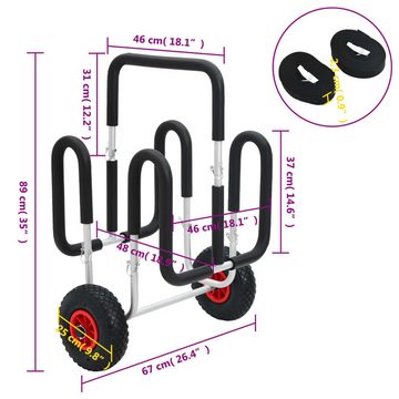 vidaXL Schlauchboot Kajak-Trolley für 2 Boards 90 kg Aluminium