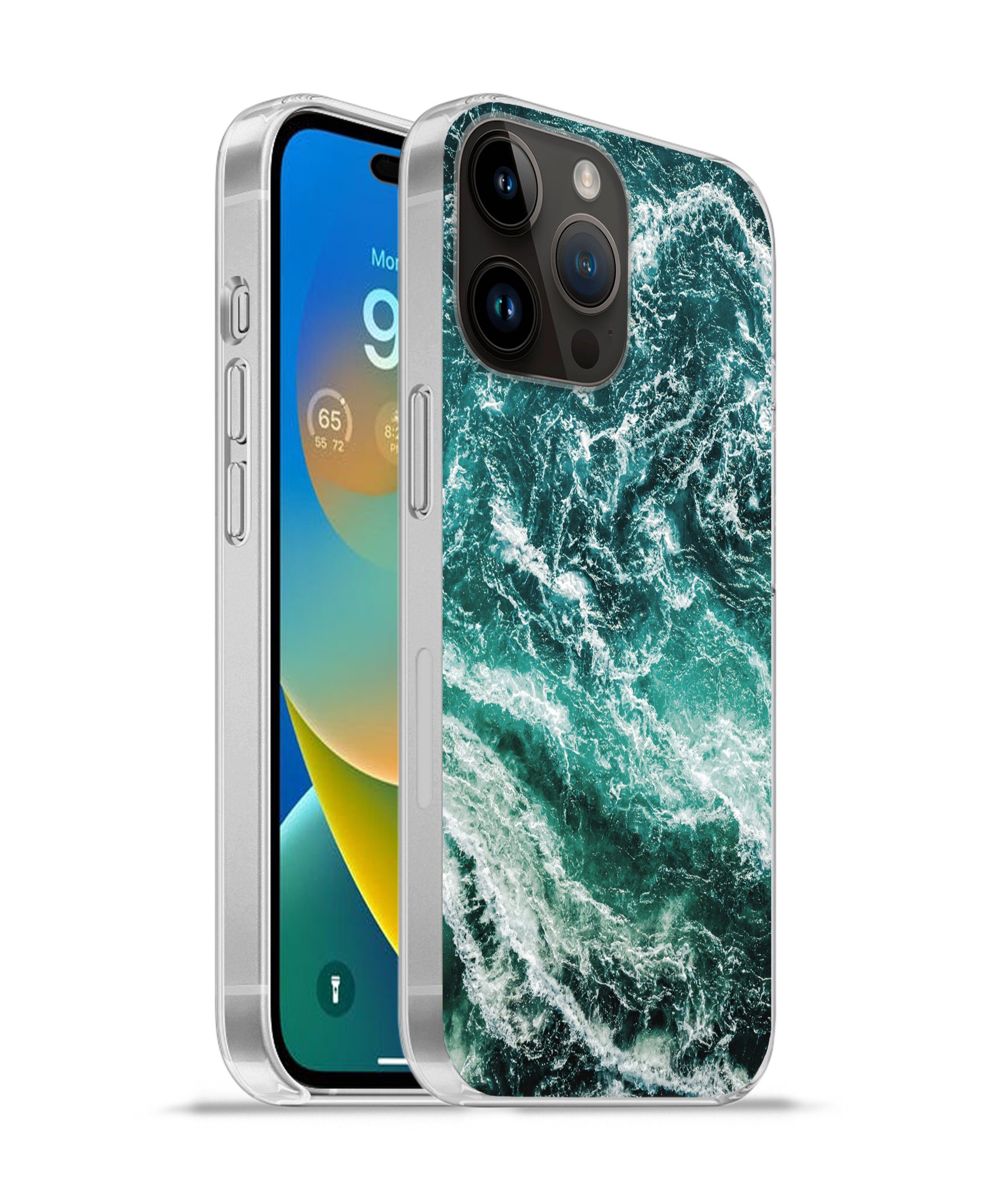 MuchoWow Handyhülle für Apple iPhone 14 Pro Marmor - Gemustert - Natursteine, Smartphone-Bumper, Print, Handy Schutzhülle Dünn