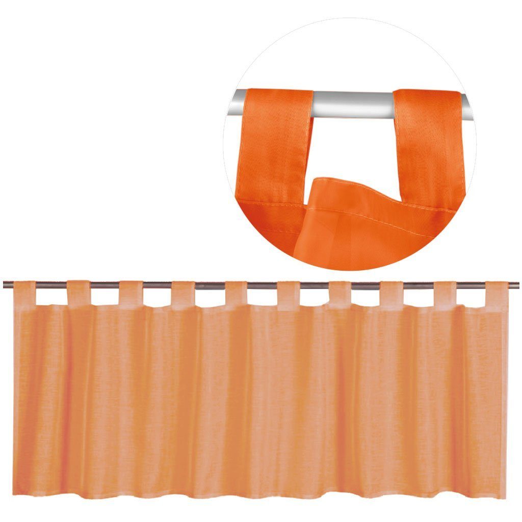 Bestgoodies Vorhang (1 St), Schlaufen, transparent, Voile, Schlaufen-Bistrogardine, transparente uni Scheibengardine Voile