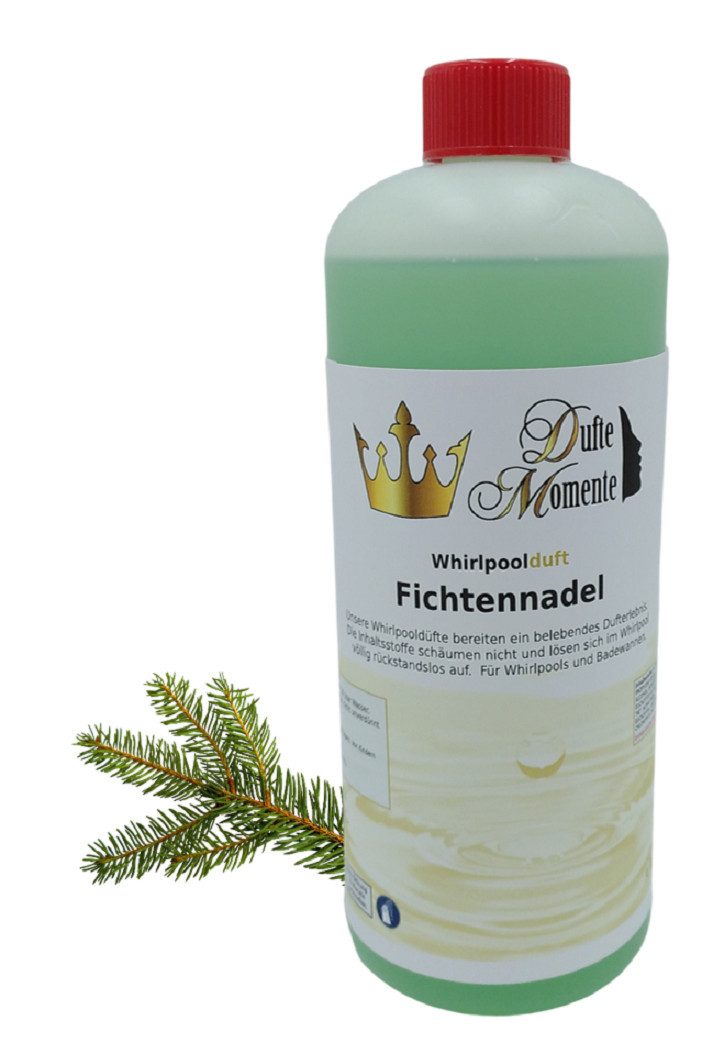 Dufte Momente Badezusatz Whirlpool Duft Fichtennadel 1000ml, vegan und ohne Tierversuche, kein Schaum