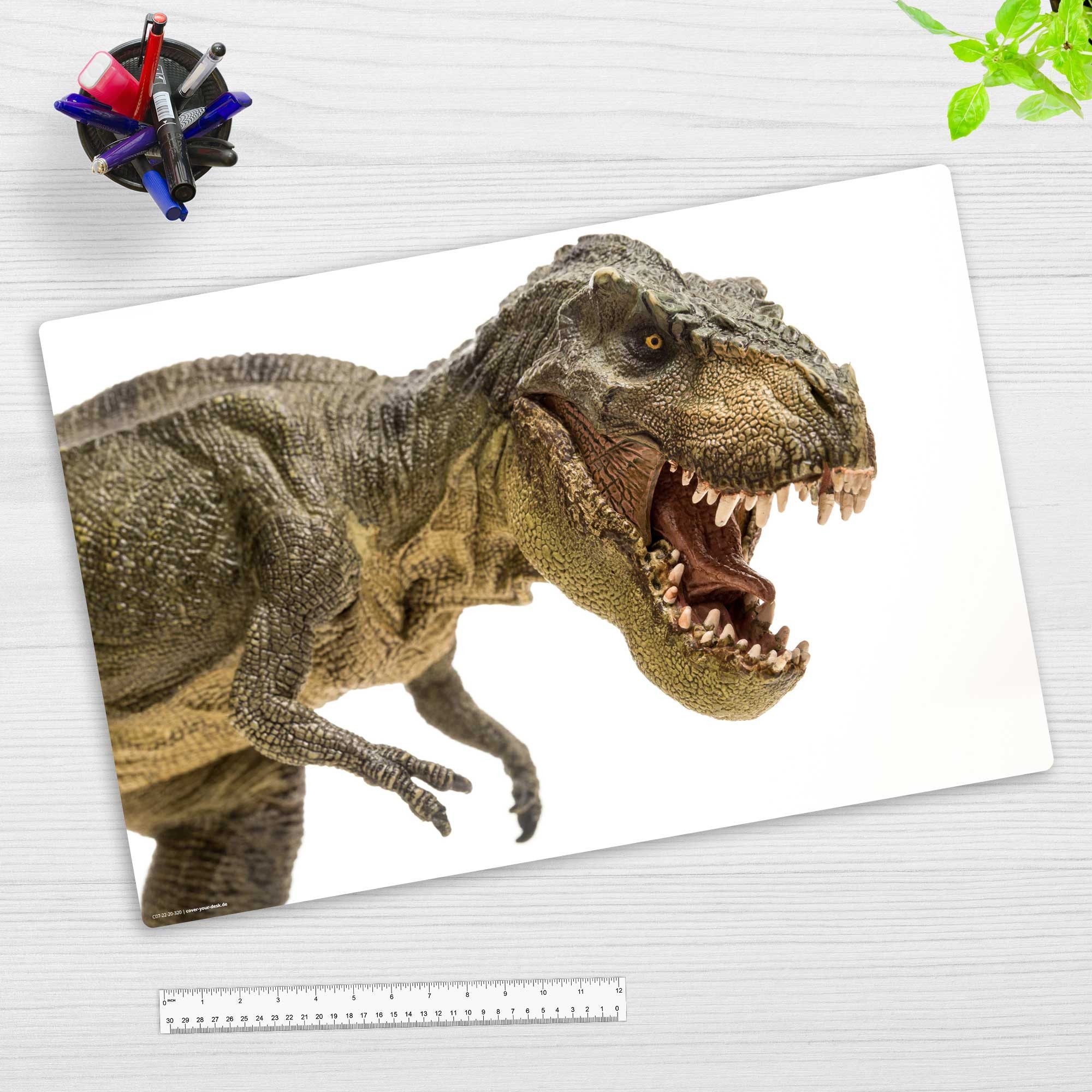 cover-your-desk.de Schreibtischunterlage – “Dinosaurier Tyrannosaurus“ – aus Premium Vinyl – Made in Germany, (1 tlg)