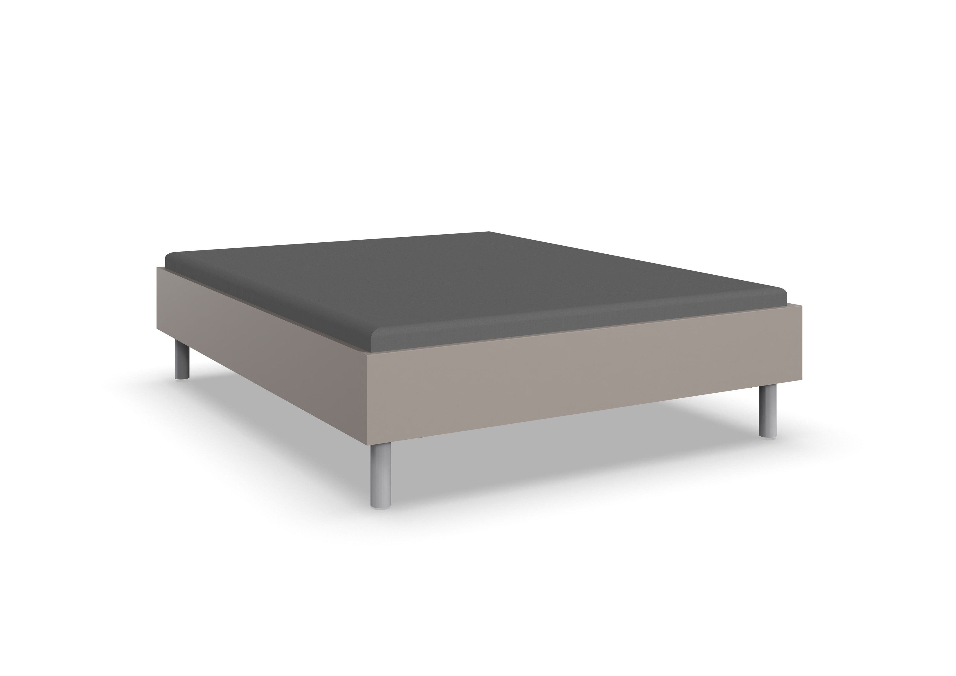 freiraum Bettgestell Easy Beds Comfort, Liegefläche 160x200cm, SAHARAGRAU - 169x46x210cm (BxHxT)
