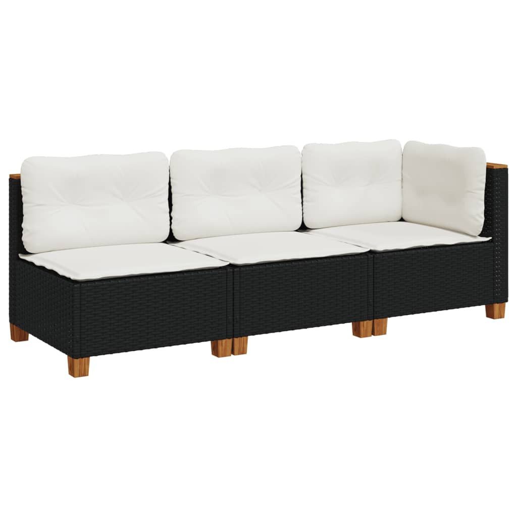 vidaXL Loungesofa Gartensofa mit Kissen 3-Sitzer günstig online kaufen