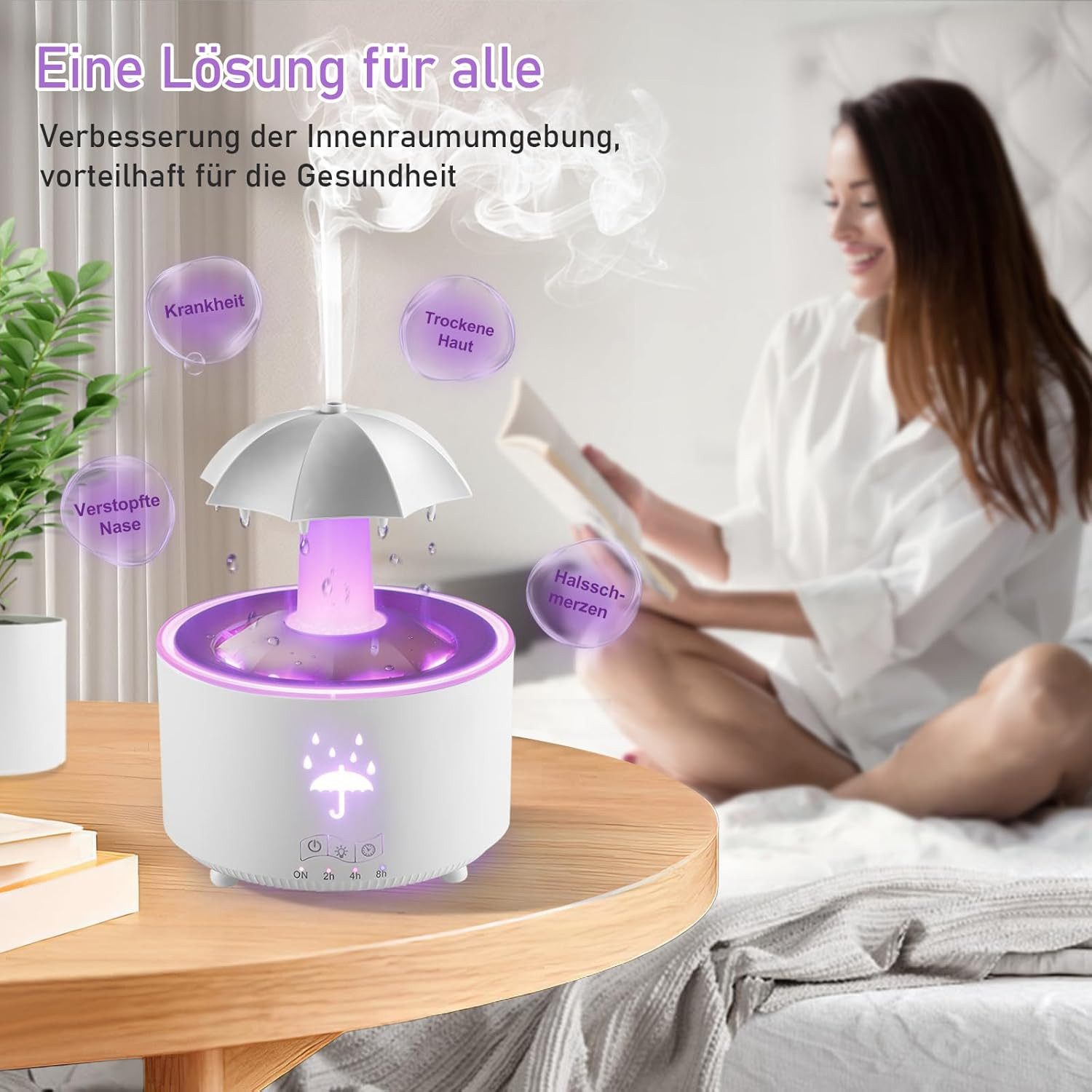 RWEUOQ Luftbefeuchter Regenschirm Luftbefeuchter, 300ml 360° günstig online kaufen