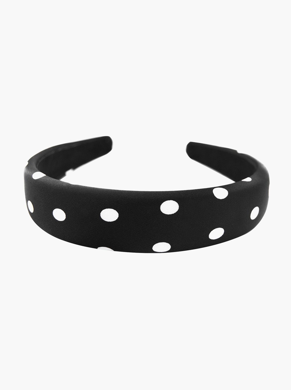 Haarband Haareifen Vintage Schwarz axy gepunkteter Breiter Haarreif Damen gepolstertes, Haarreif