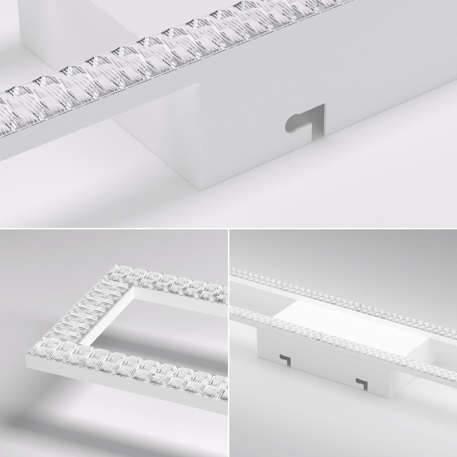integriert Deckenbeleuchtung, LED W LED Nettlife Deckenleuchte Moderne 40 Weiß mit dimmbar Fernbedienung fest