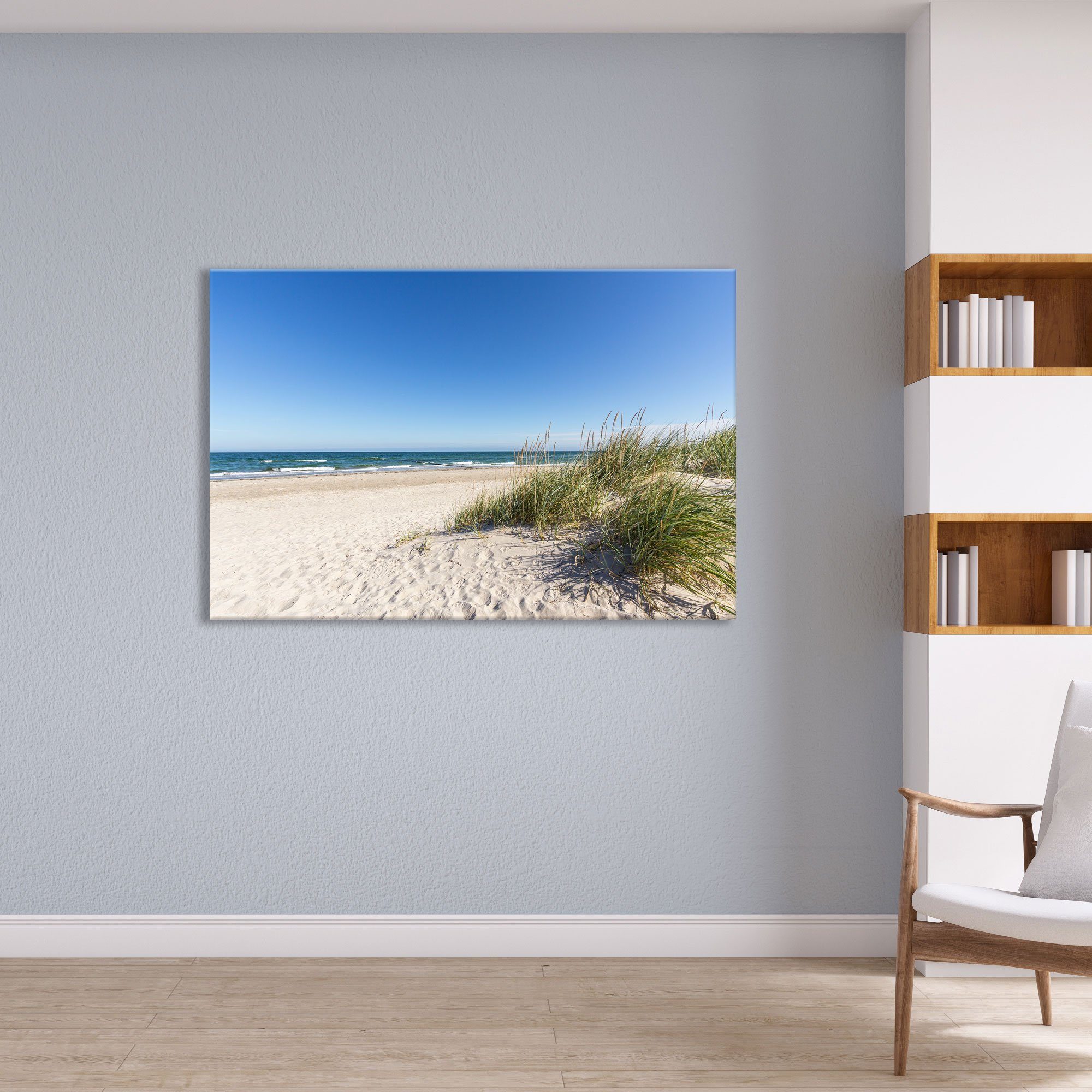 WallSpirit Leinwandbild "Strand Ostsee" - XXL Wandbild – Bild 4 von 5