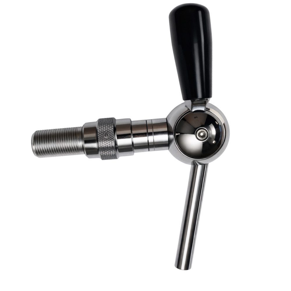 GASTROBEDARF WESTERBARKEY Zapfhahn Profi Kugelschankhahn von GDW aus Edelstahl mit Kompensator