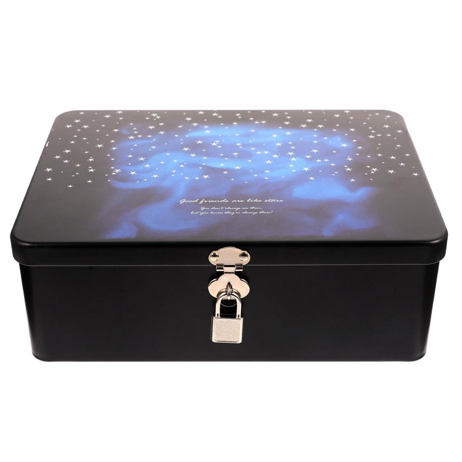 LuxusKollektion Geschenkbox Blechdose mit Schloss Vintage (1 St)