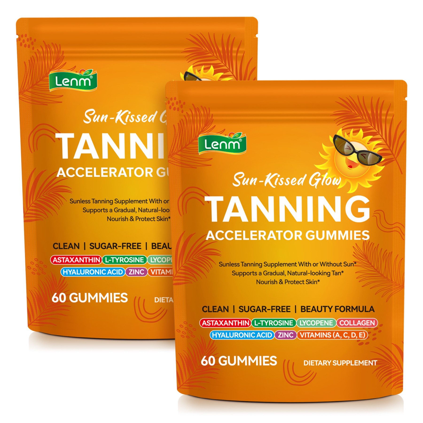 P-Beauty Cosmetic Accessories Natürliche Bräunung Gummibärchen Sonnenschutz Carotin Vitamin ACDE Gummibärchen, Superfood, Bräunung, Nahrungsergänzungsmittel