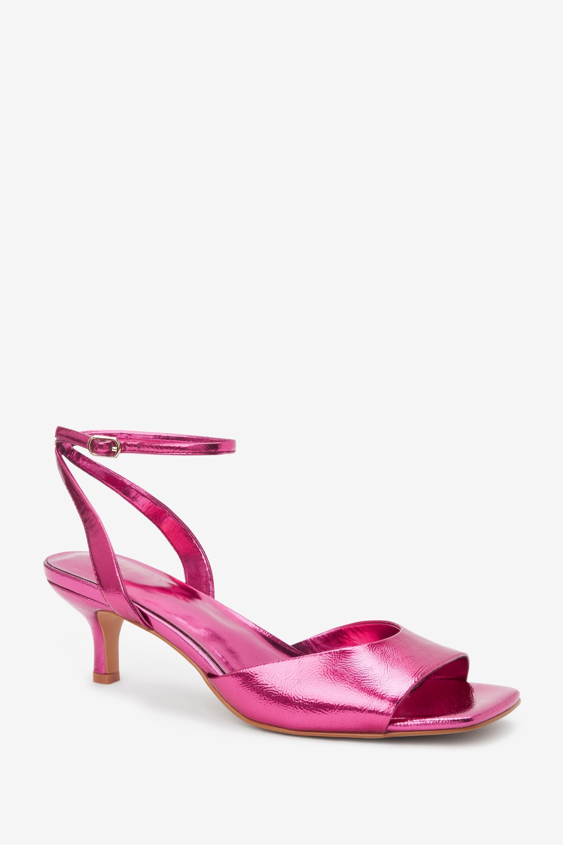 Kitten (1-tlg) Metallic-Sandaletten, Sandalette Pink Forever Next Comfort® Heel