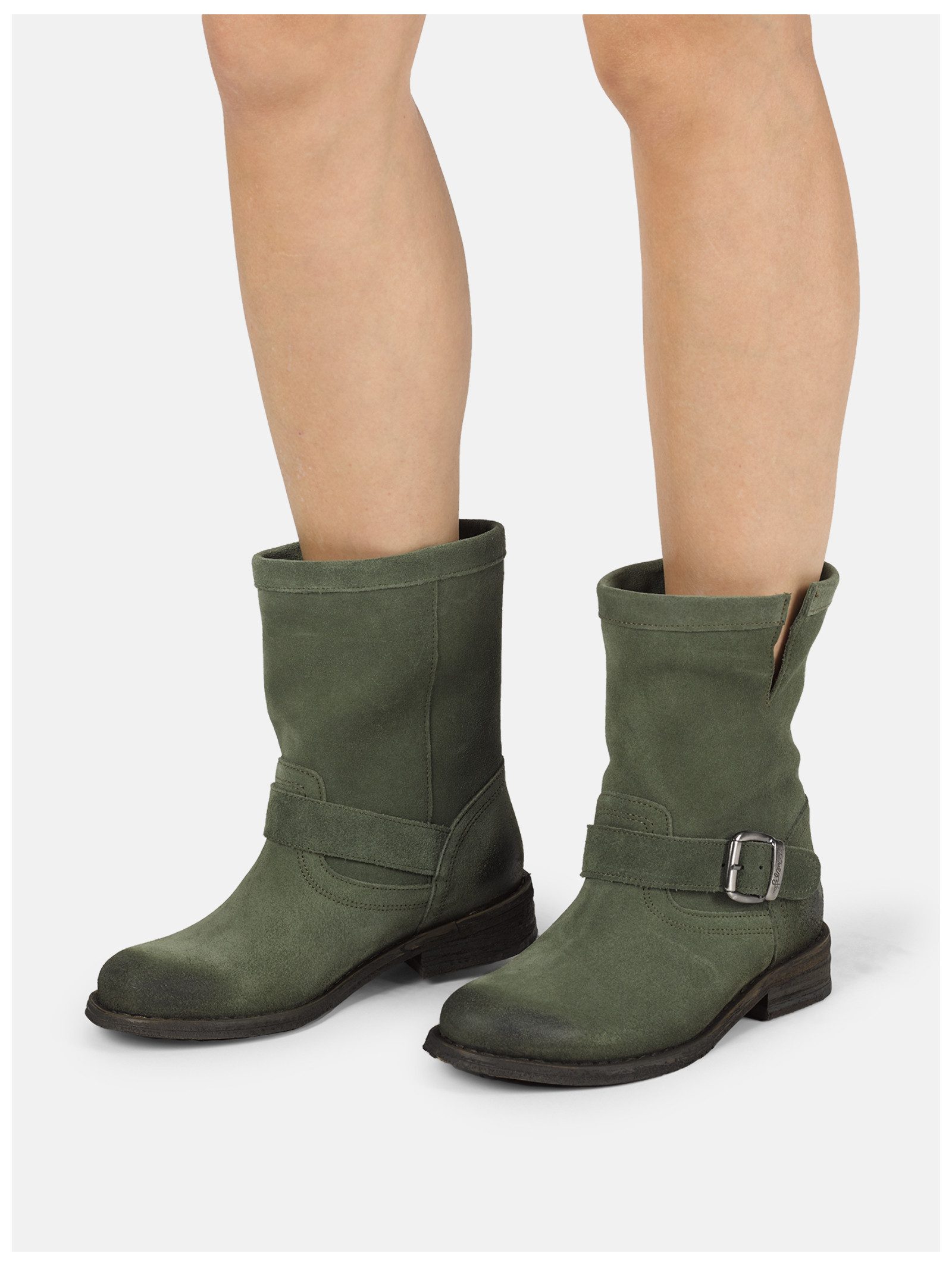 Felmini Stiefelette Leder . Cowboy Stiefelette