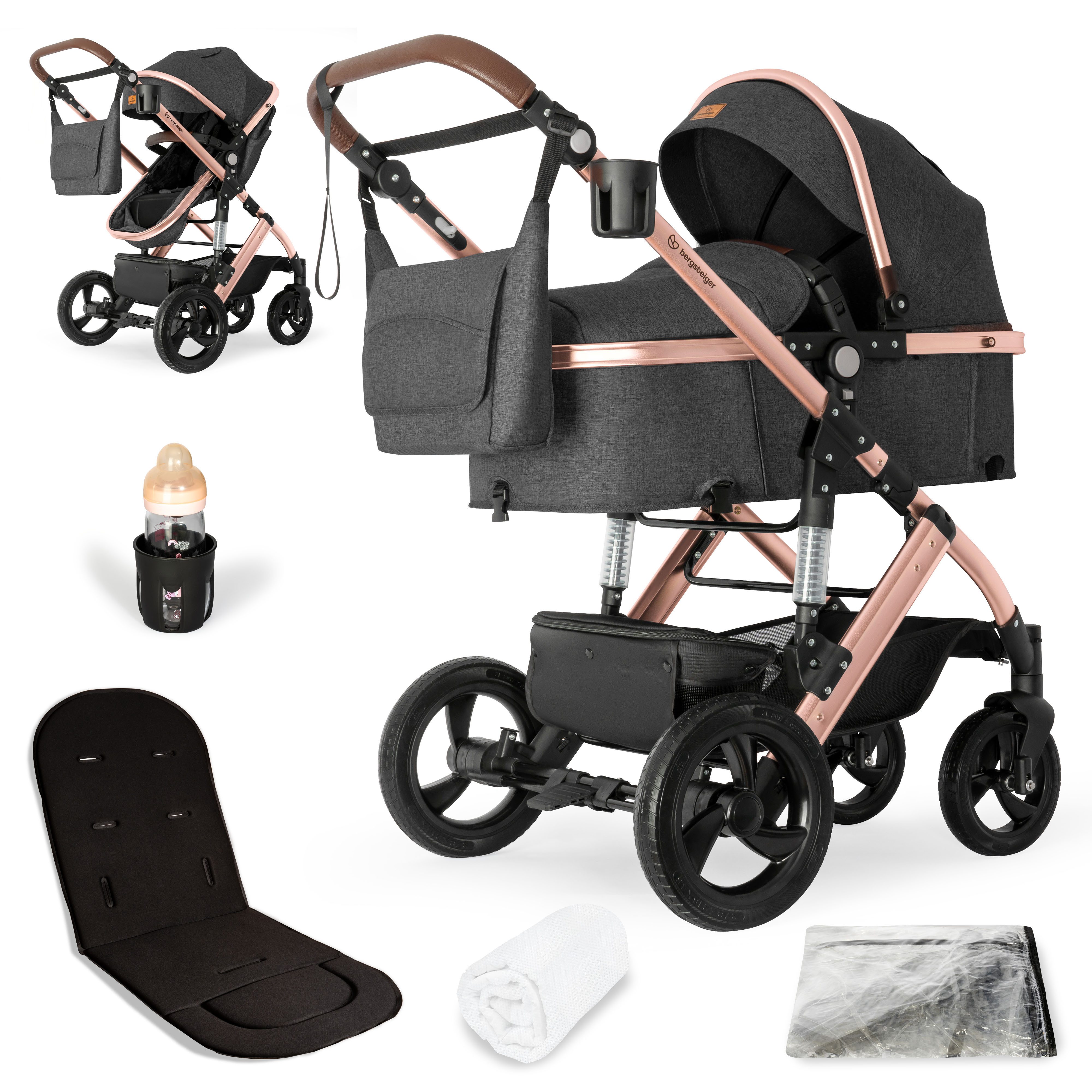 Kombi-Kinderwagen Nizza 3 in 1 Kinderwagen, Auto-Babyschale & Isofix Station optional