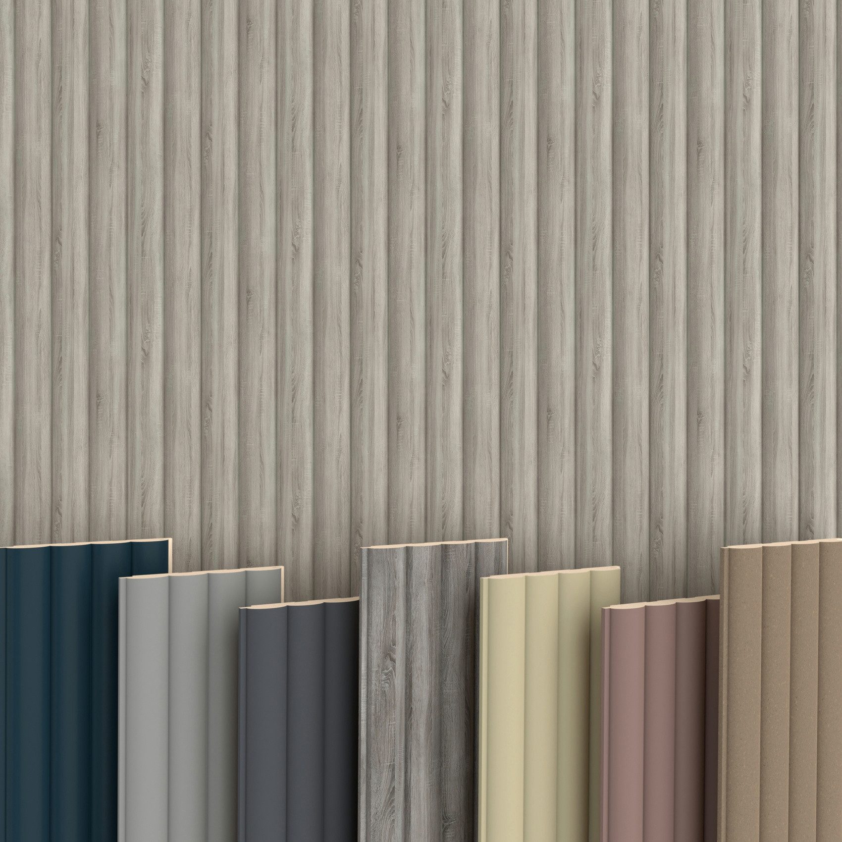 Hexim Wanddekoobjekt Wave Standard Sonoma Oak günstig online kaufen